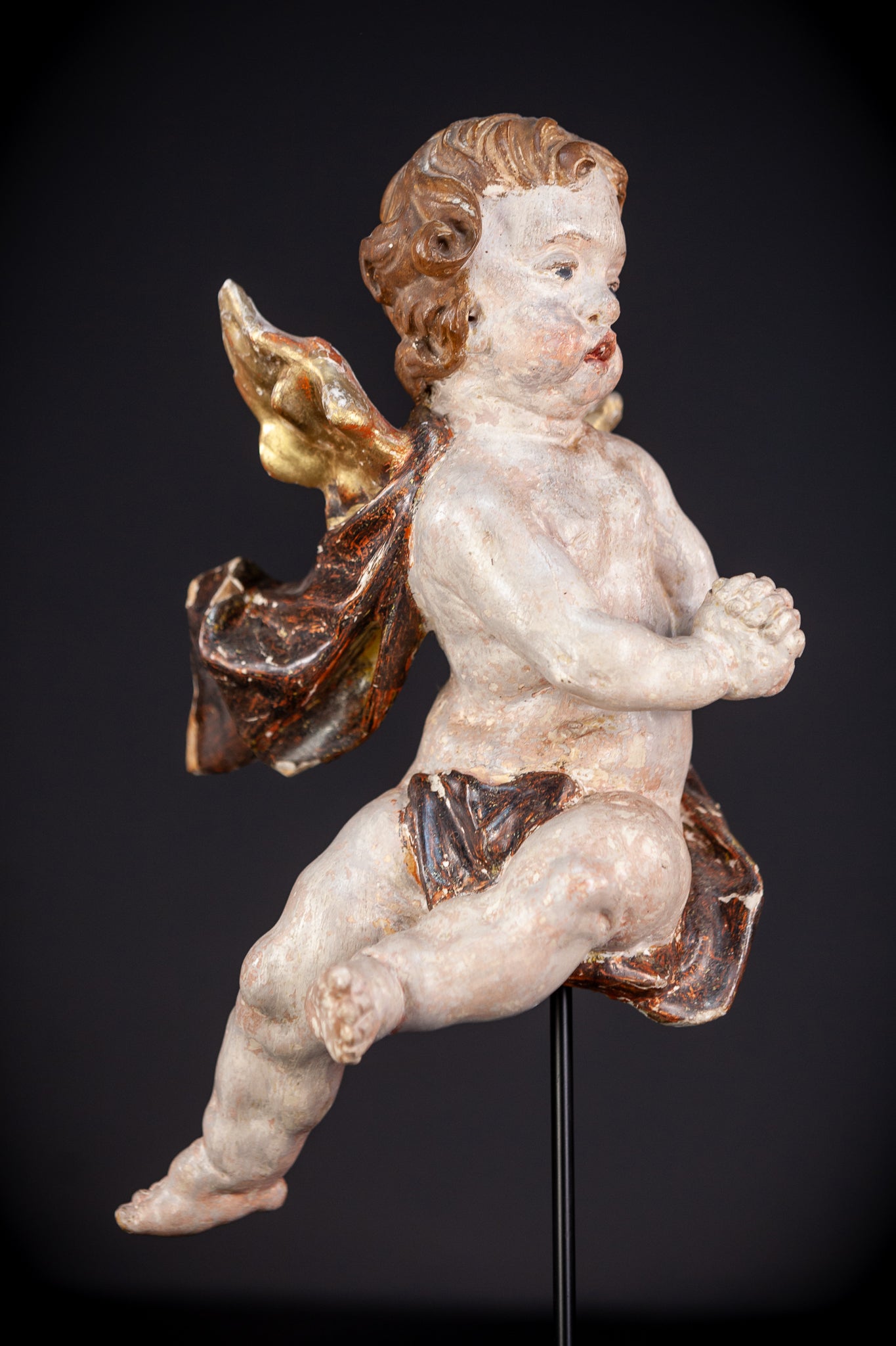 Angels Sculpture Pair | Baroque 1700s | 12.4" / 31.5 cm