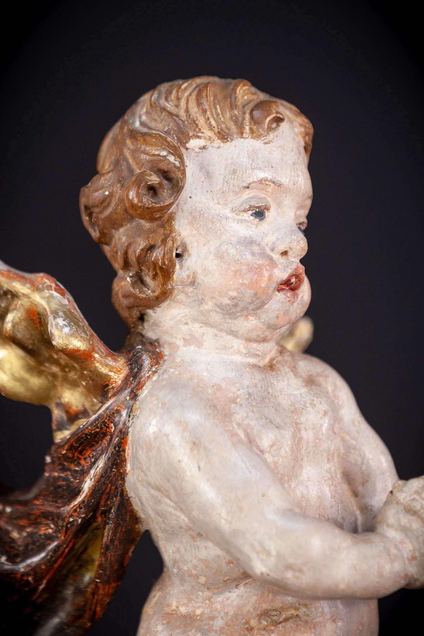 Angels Sculpture Pair | Baroque 1700s | 12.4" / 31.5 cm