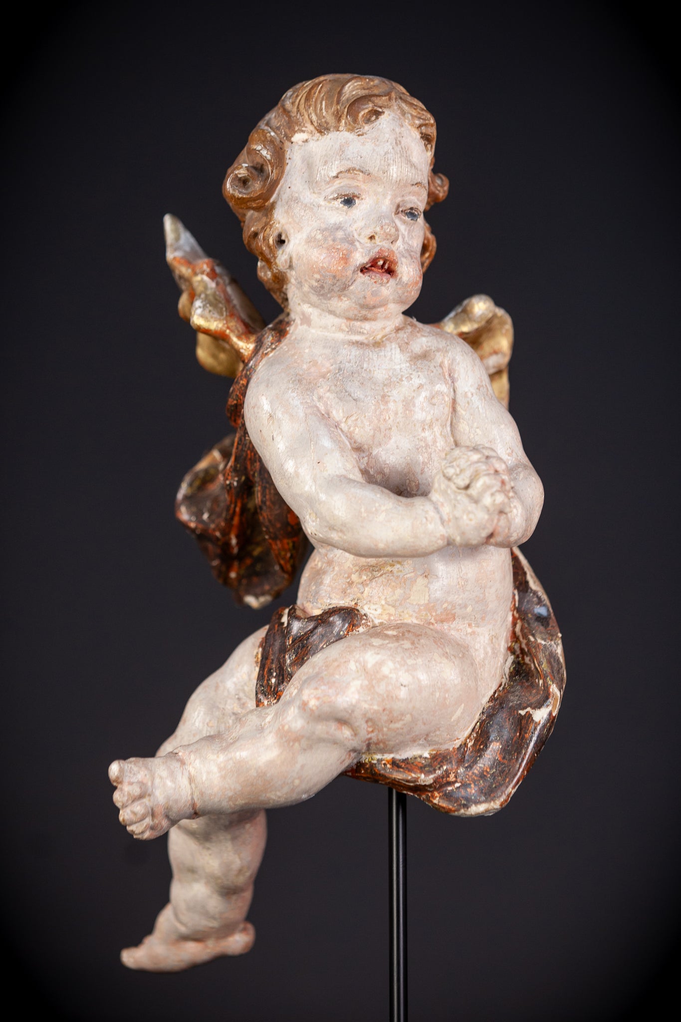 Angels Sculpture Pair | Baroque 1700s | 12.4" / 31.5 cm