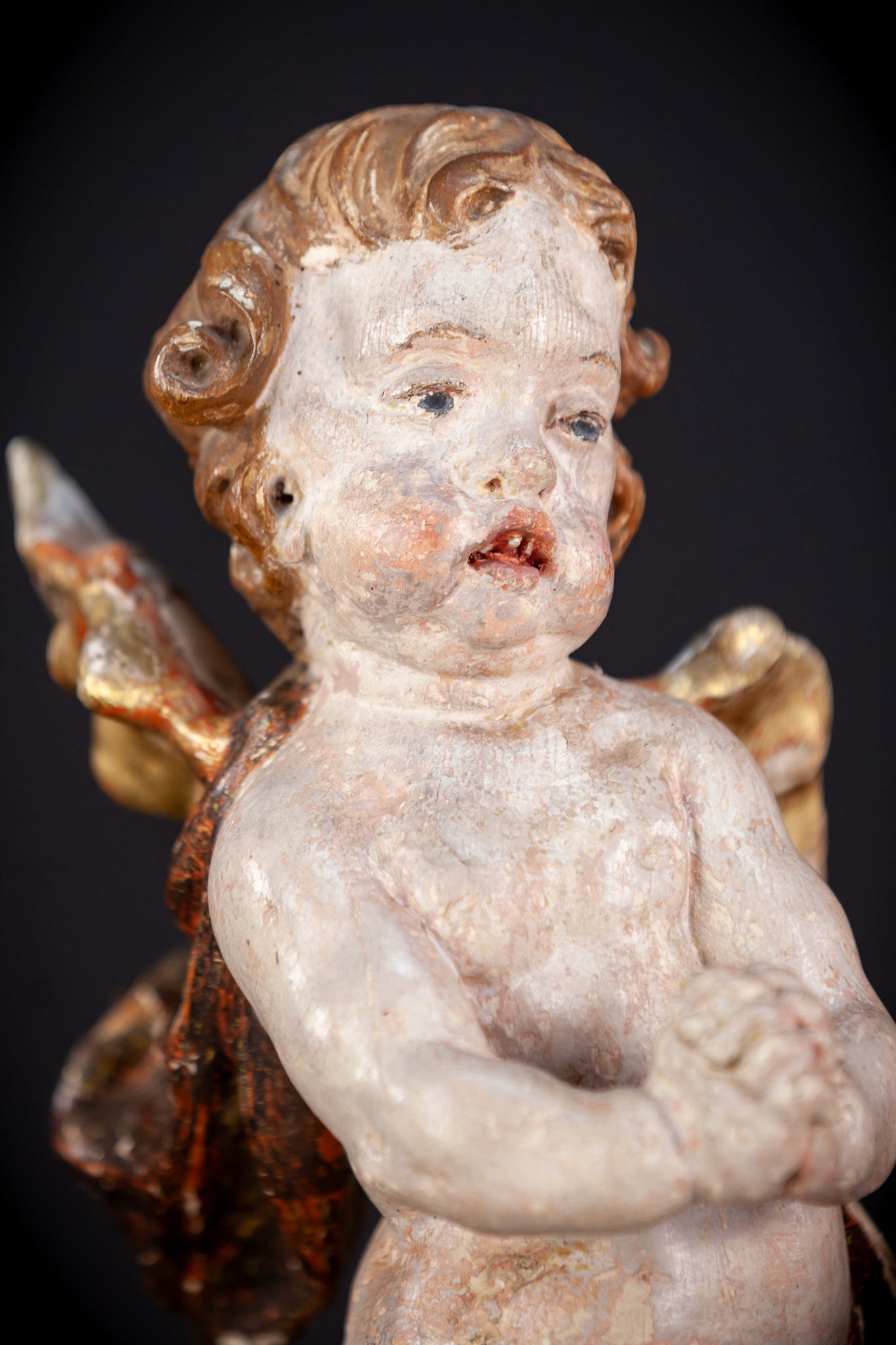 Angels Sculpture Pair | Baroque 1700s | 12.4" / 31.5 cm