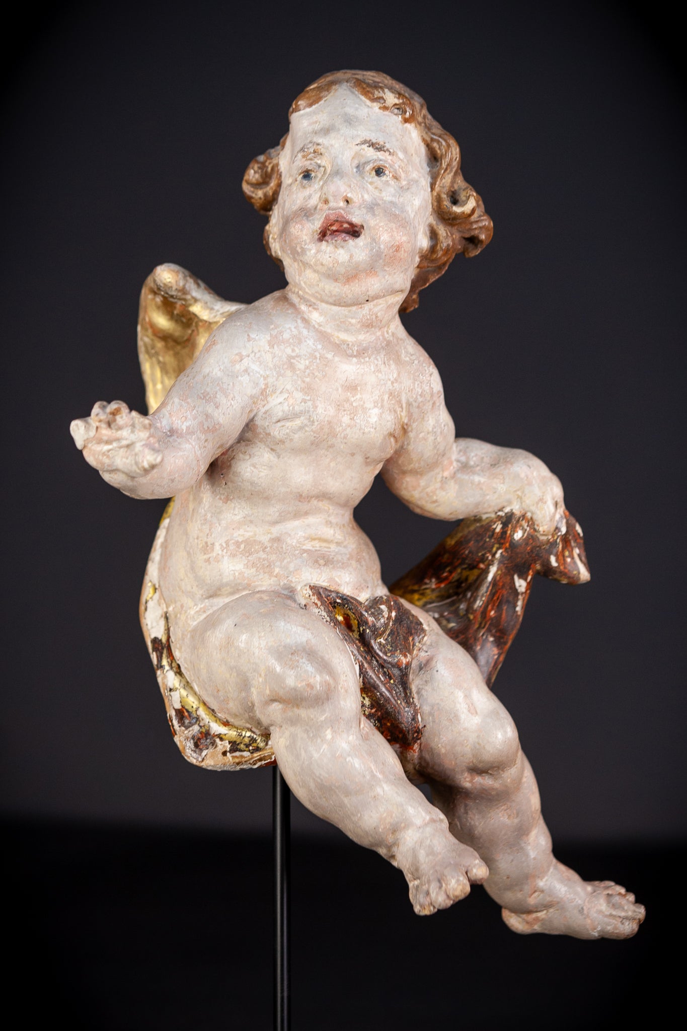 Angels Sculpture Pair | Baroque 1700s | 12.4" / 31.5 cm