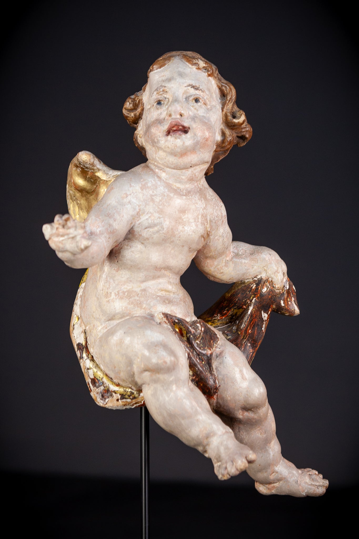 Angels Sculpture Pair | Baroque 1700s | 12.4" / 31.5 cm