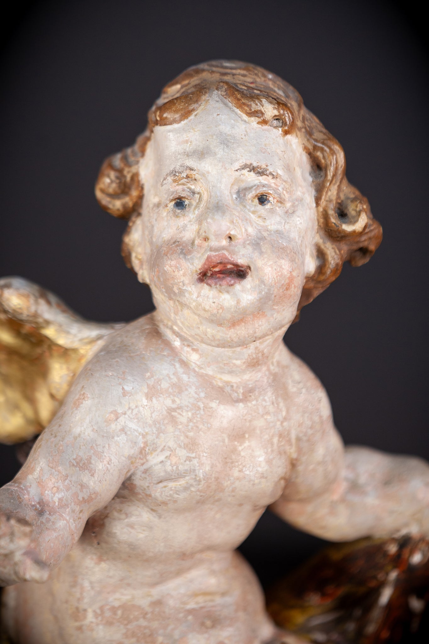 Angels Sculpture Pair | Baroque 1700s | 12.4" / 31.5 cm