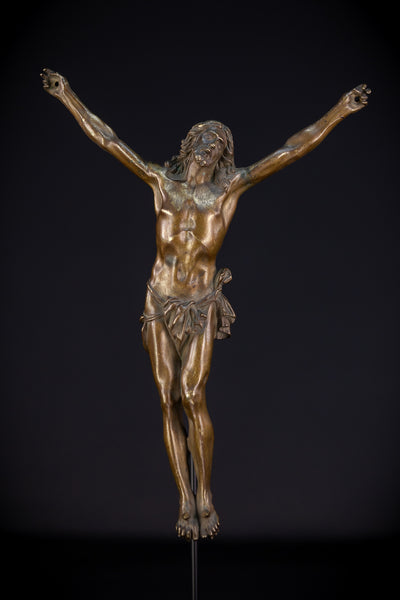 Corpus Christi Bronze Statue | 1700s Antique 12" / 30.5 cm