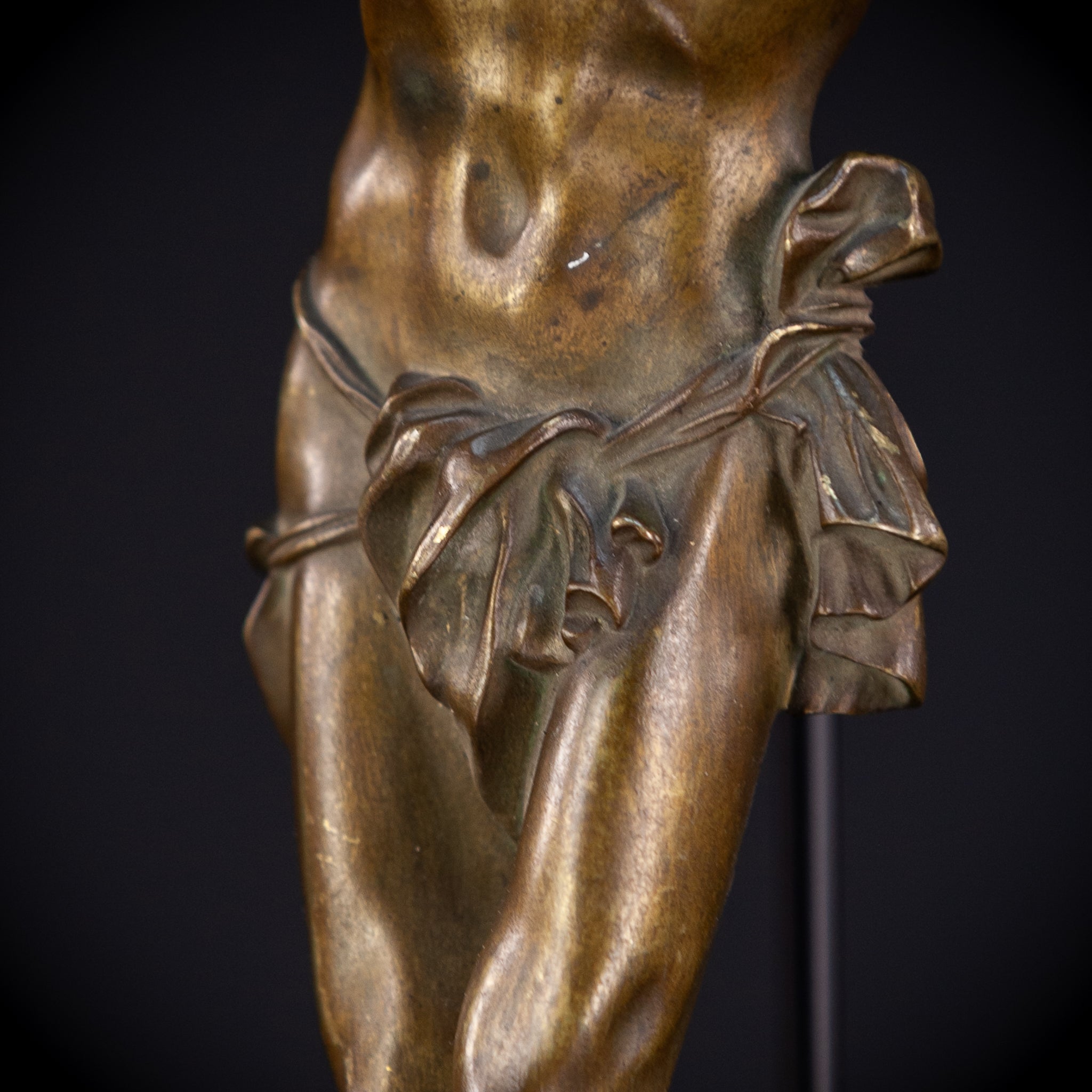 Corpus Christi Bronze Statue | 1700s Antique 12" / 30.5 cm