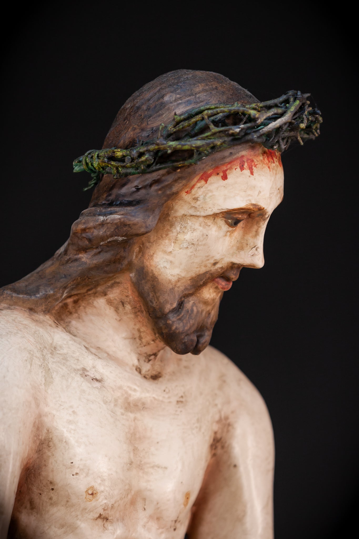 Flagellation of Christ Wooden Sculpture | 1700s Antique | 30.7" / 78 cm