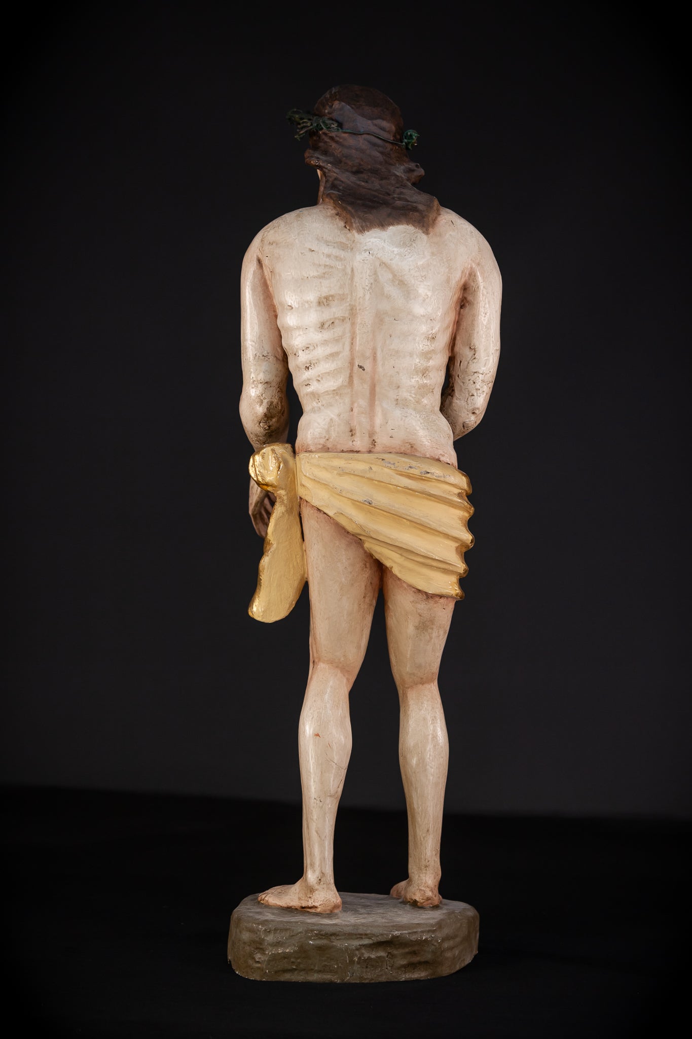 Flagellation of Christ Wooden Sculpture | 1700s Antique | 30.7" / 78 cm