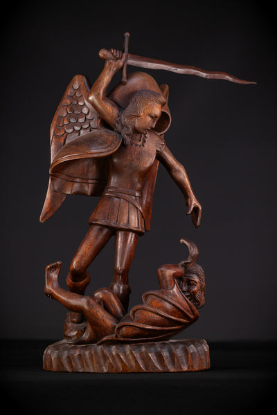 St Michael The Archangel 19th C.Wooden Sculpture | 26"