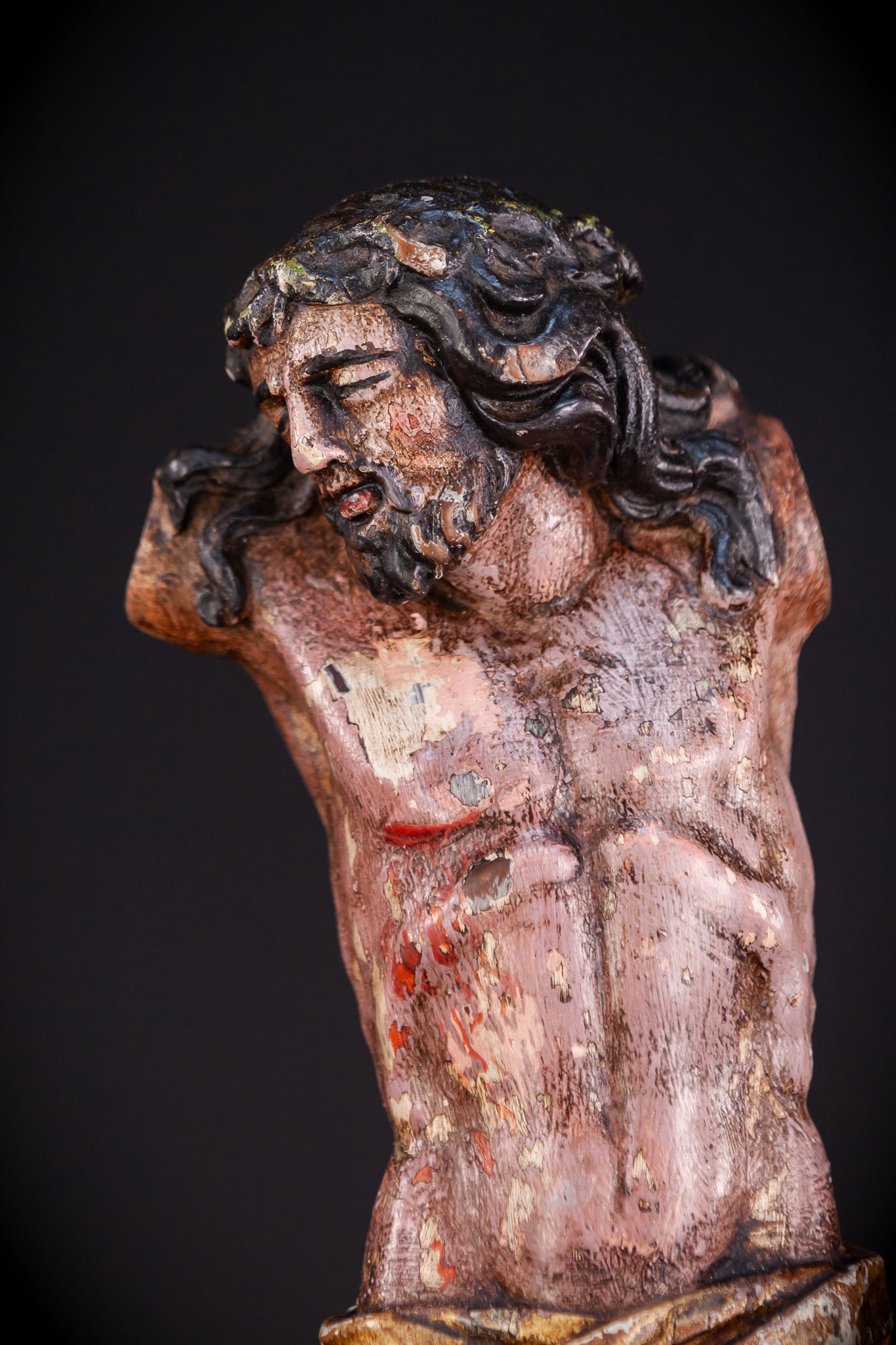 Corpus Christi | Antique Wood Carving | 13.6"