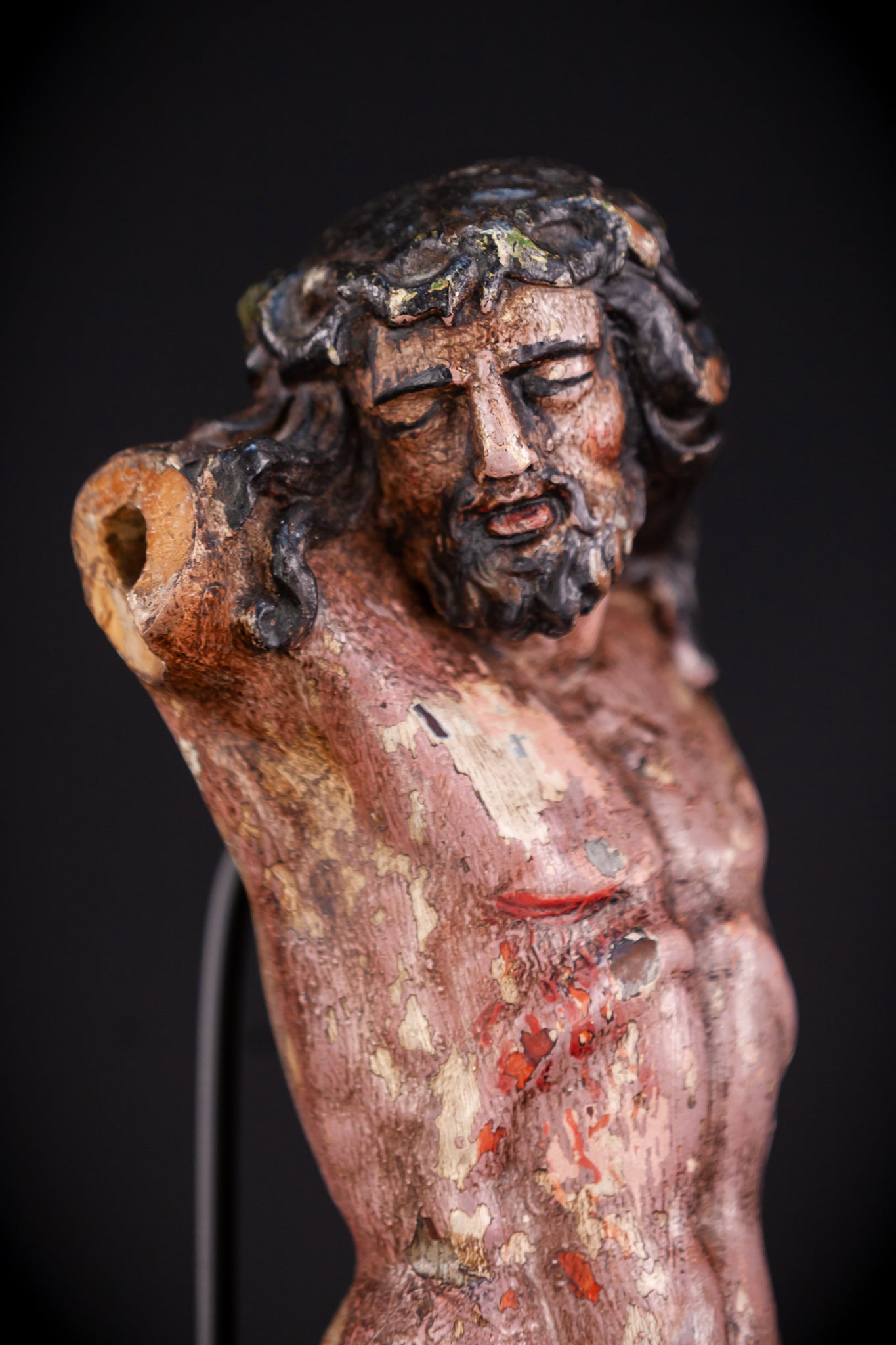 Corpus Christi | Antique Wood Carving | 13.6"
