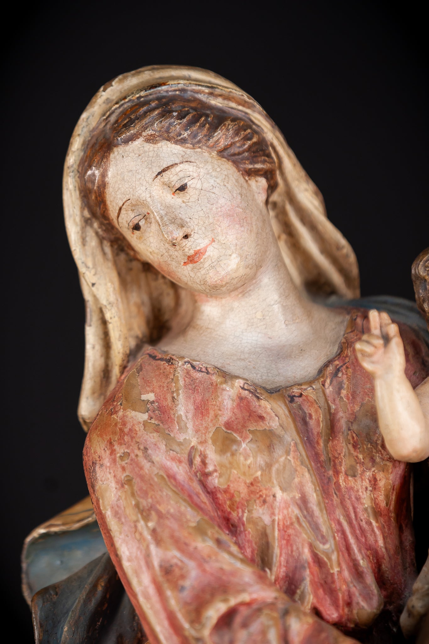 Madonna and Child Italian Terracotta | 1700s Antique | 23.2” / 59 cm