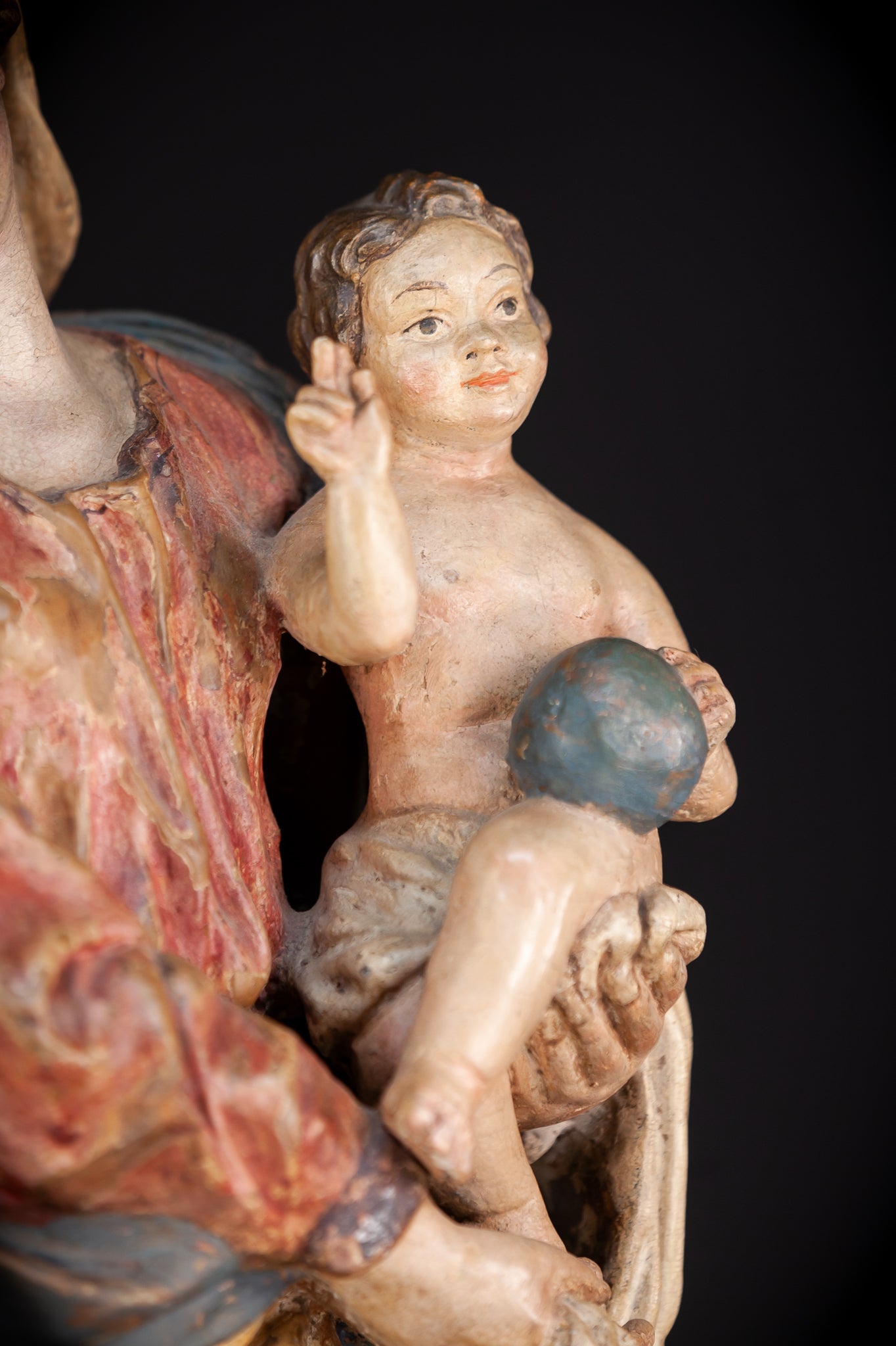 Madonna and Child Italian Terracotta | 1700s Antique | 23.2” / 59 cm