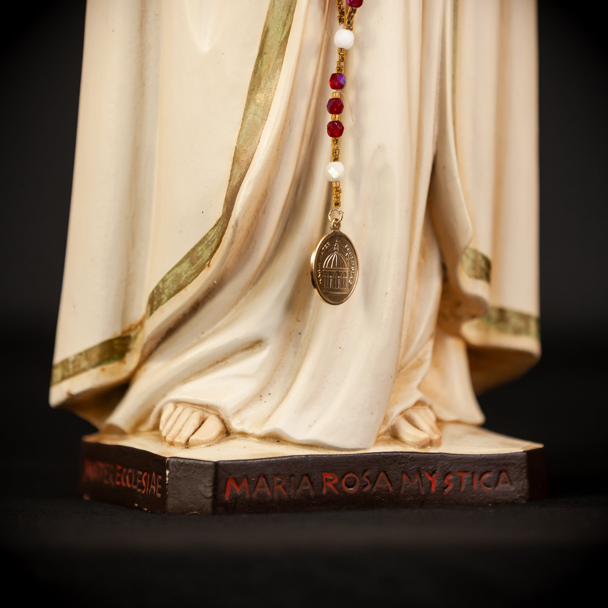Maria Rosa Mystica Wooden Statue | 18.9" / 48 cm