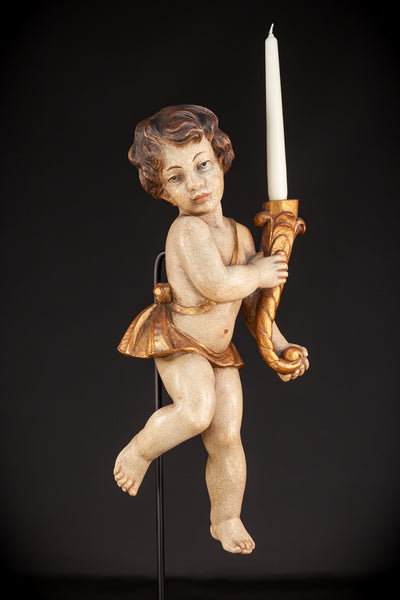 Angel Wooden Sculpture | Candle Bearing 20.3"