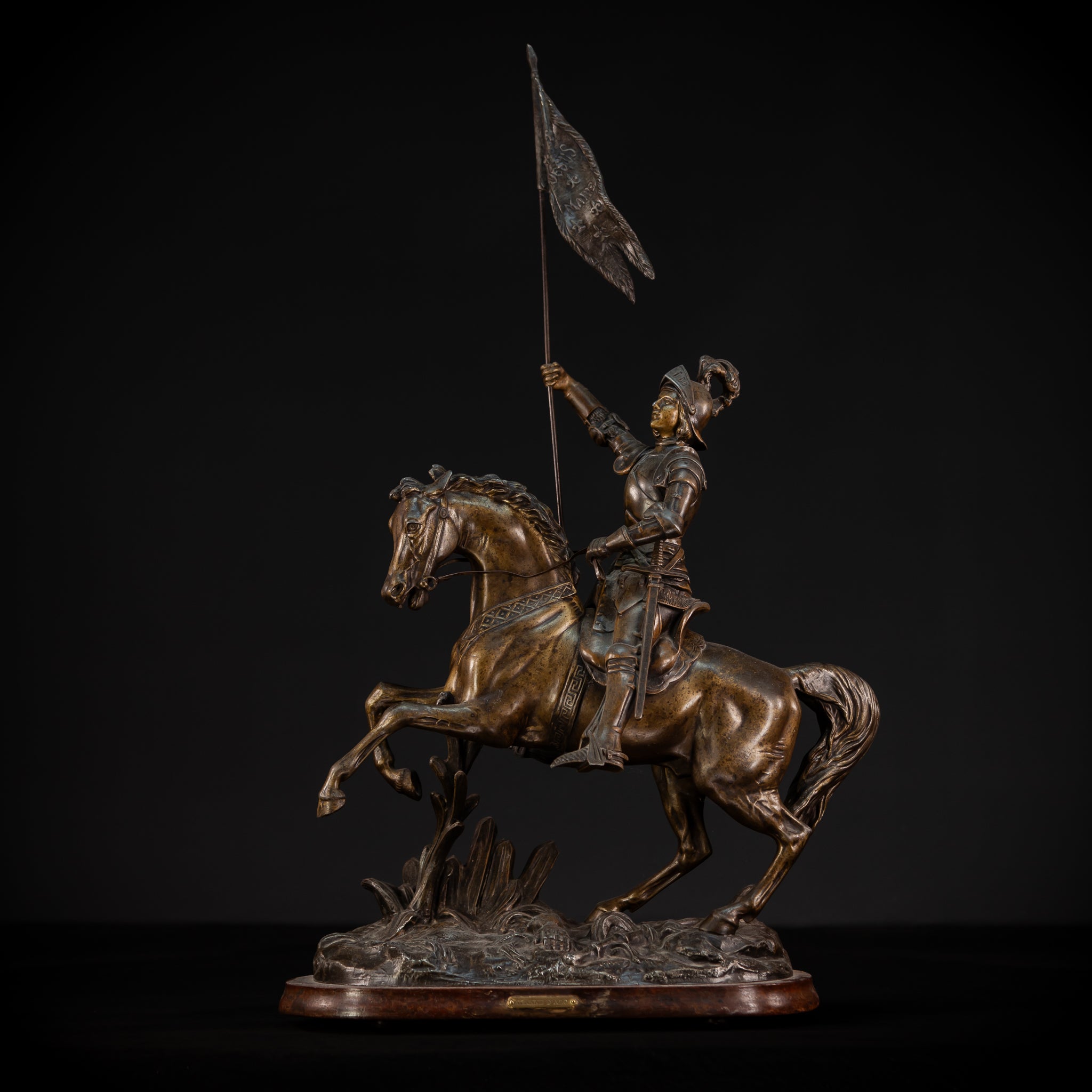 St Joan of Arc Bronzed Metal Statue | 30.3" /