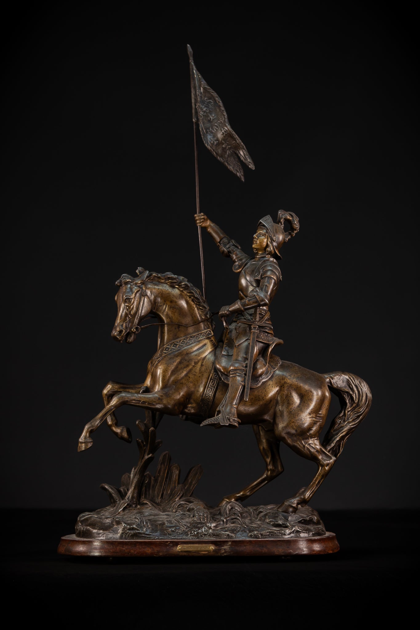 St Joan of Arc Bronzed Metal Statue | 30.3"