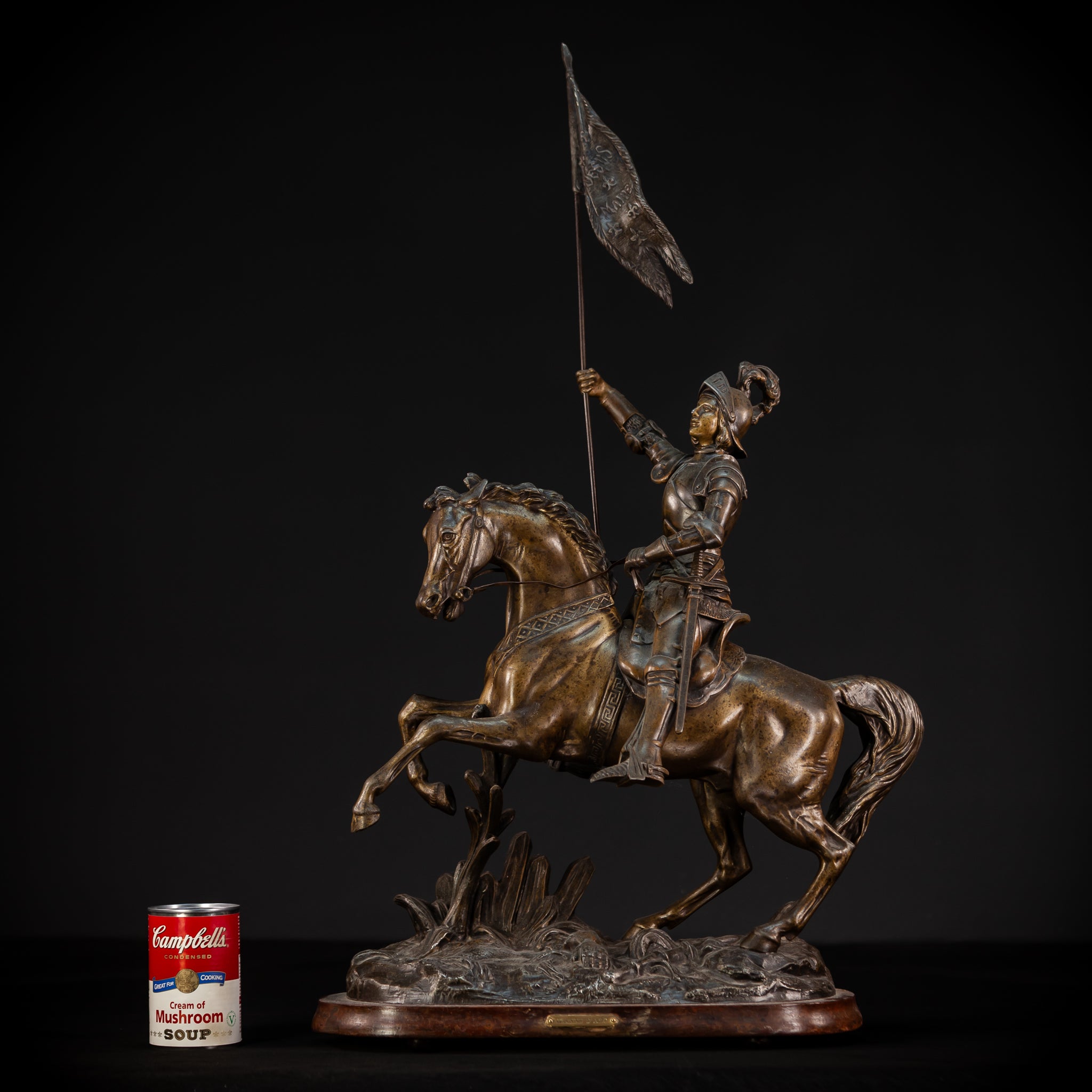 St Joan of Arc Bronzed Metal Statue | 30.3" /