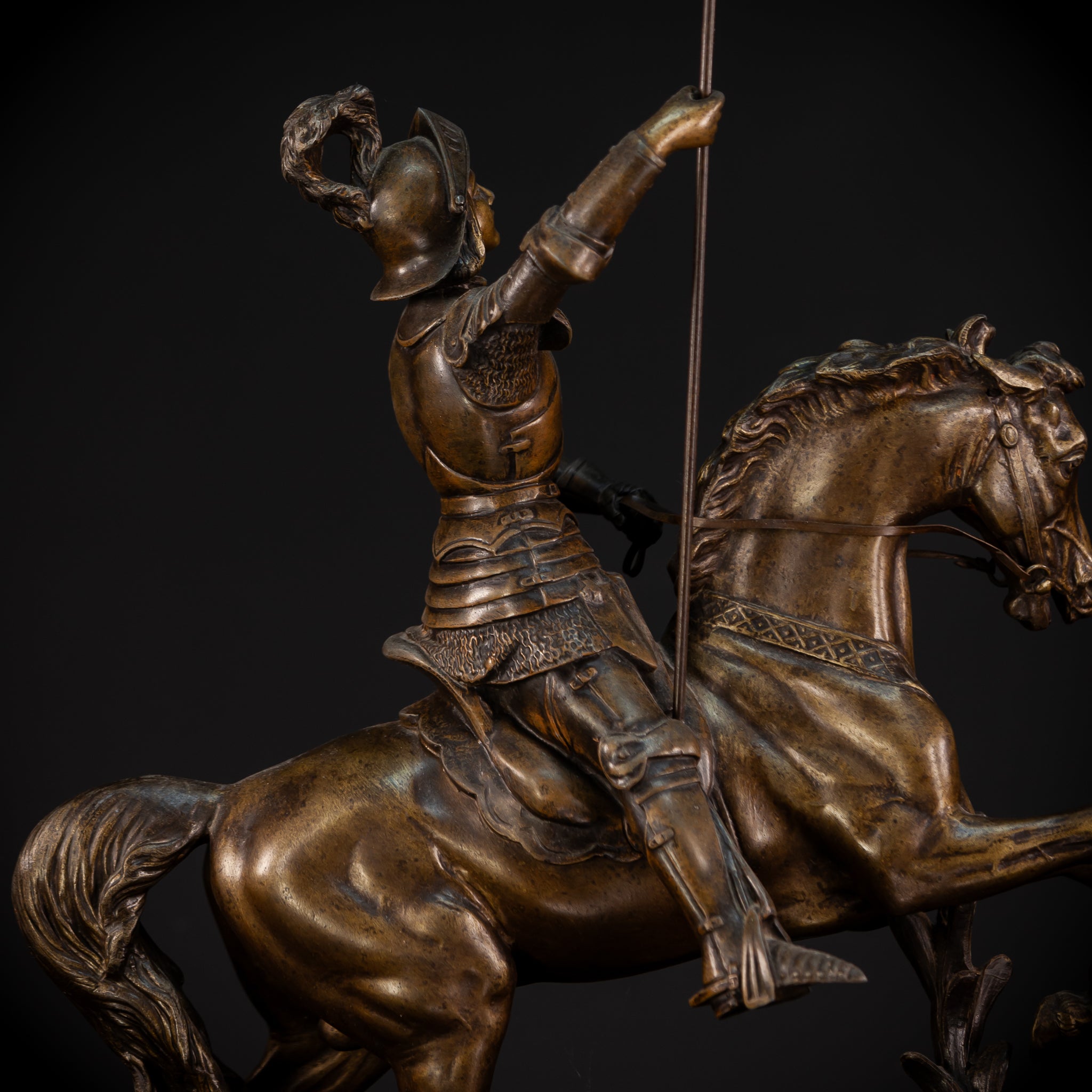 St Joan of Arc Bronzed Metal Statue | 30.3" /