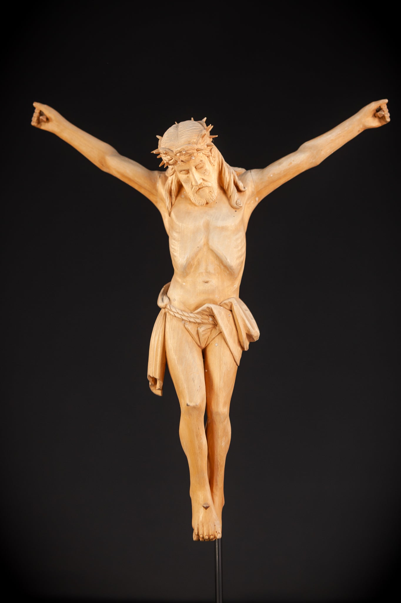 Corpus Christi Wooden Sculpture Antique | 14.2" / 36 cm