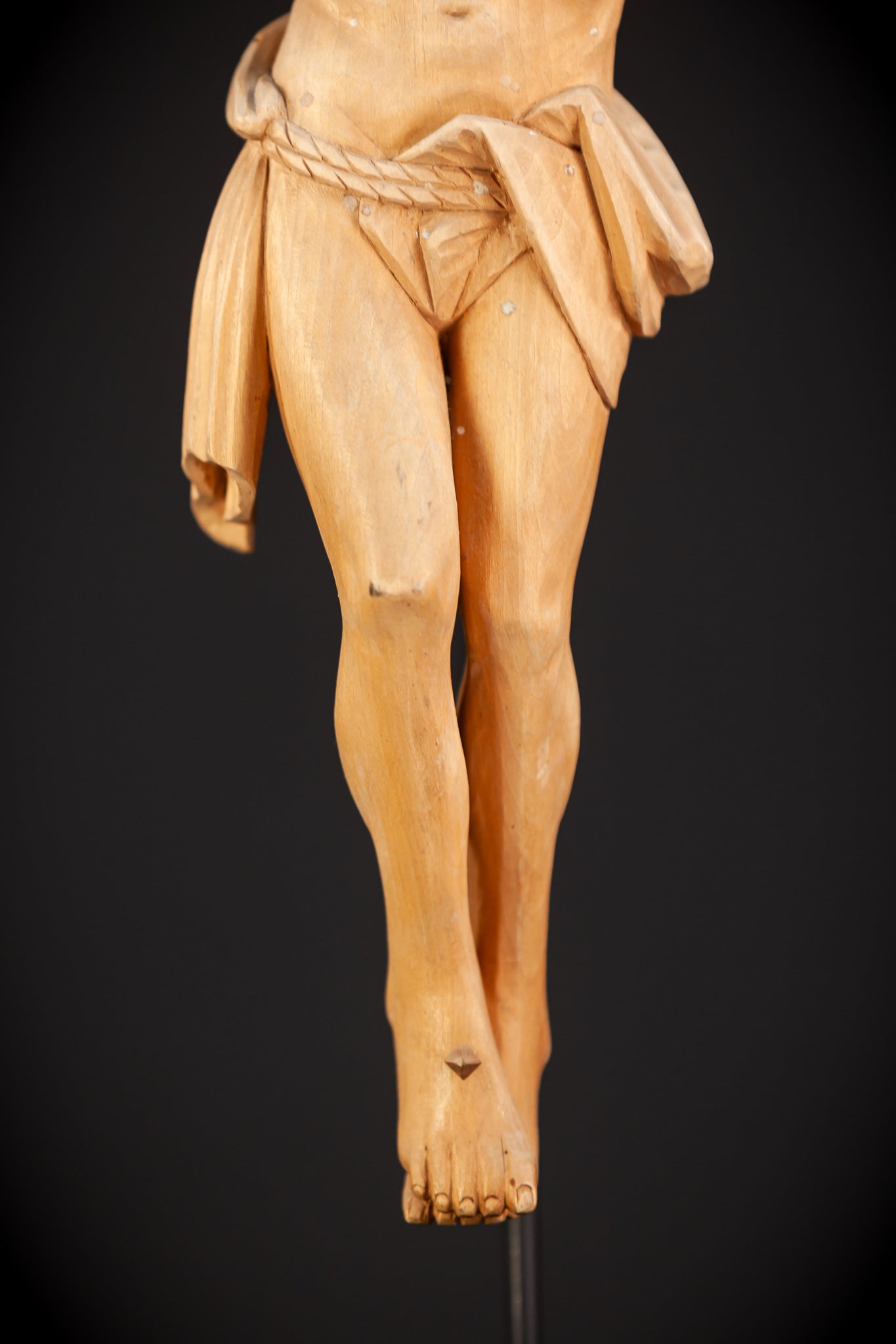 Corpus Christi Wooden Sculpture | Early 1900s Antique | 14.2" / 36 cm