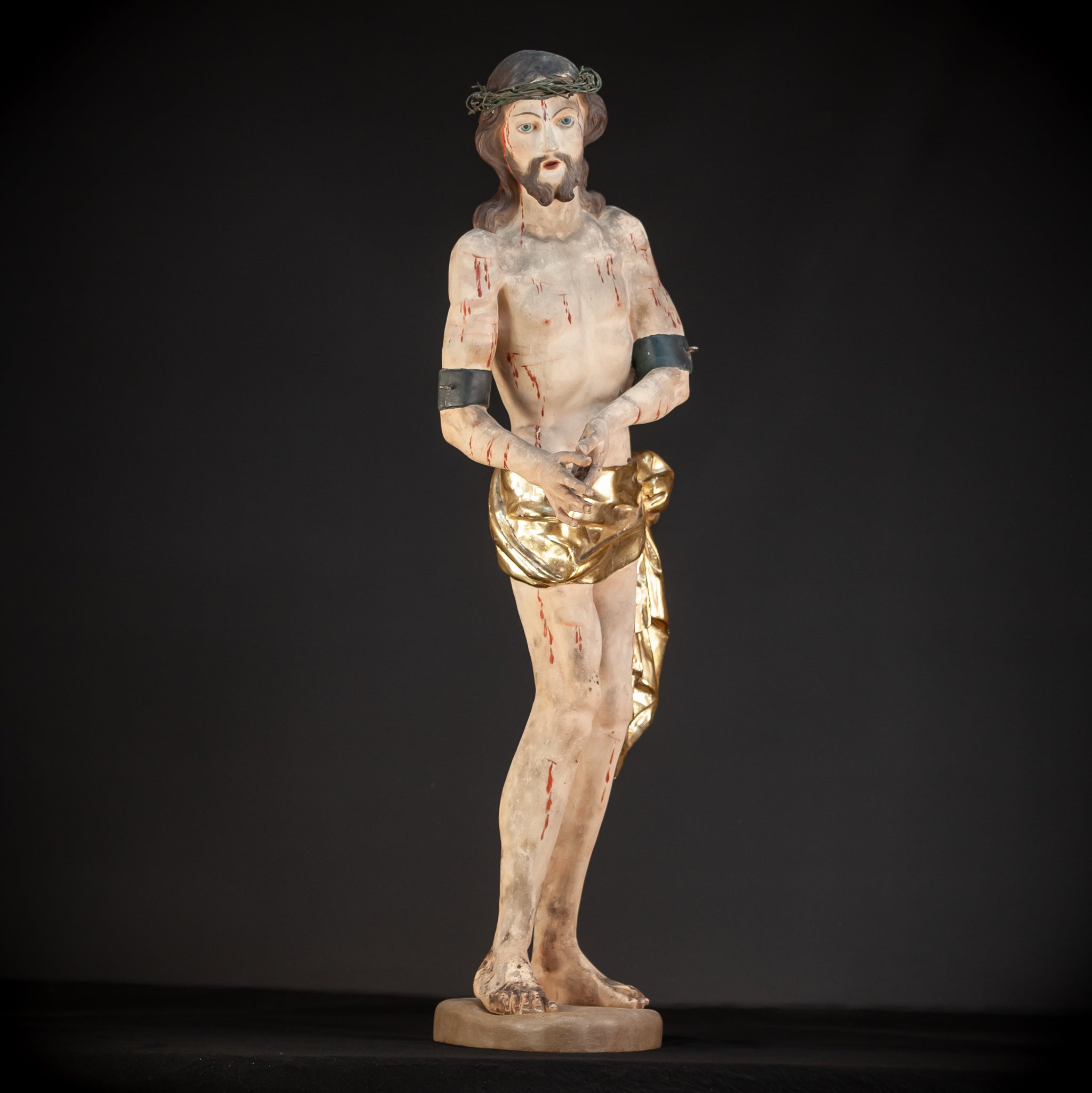 Flagellation of Christ Wooden Sculpture | 1600s / 1700s Antique | 36.6" / 93 cm