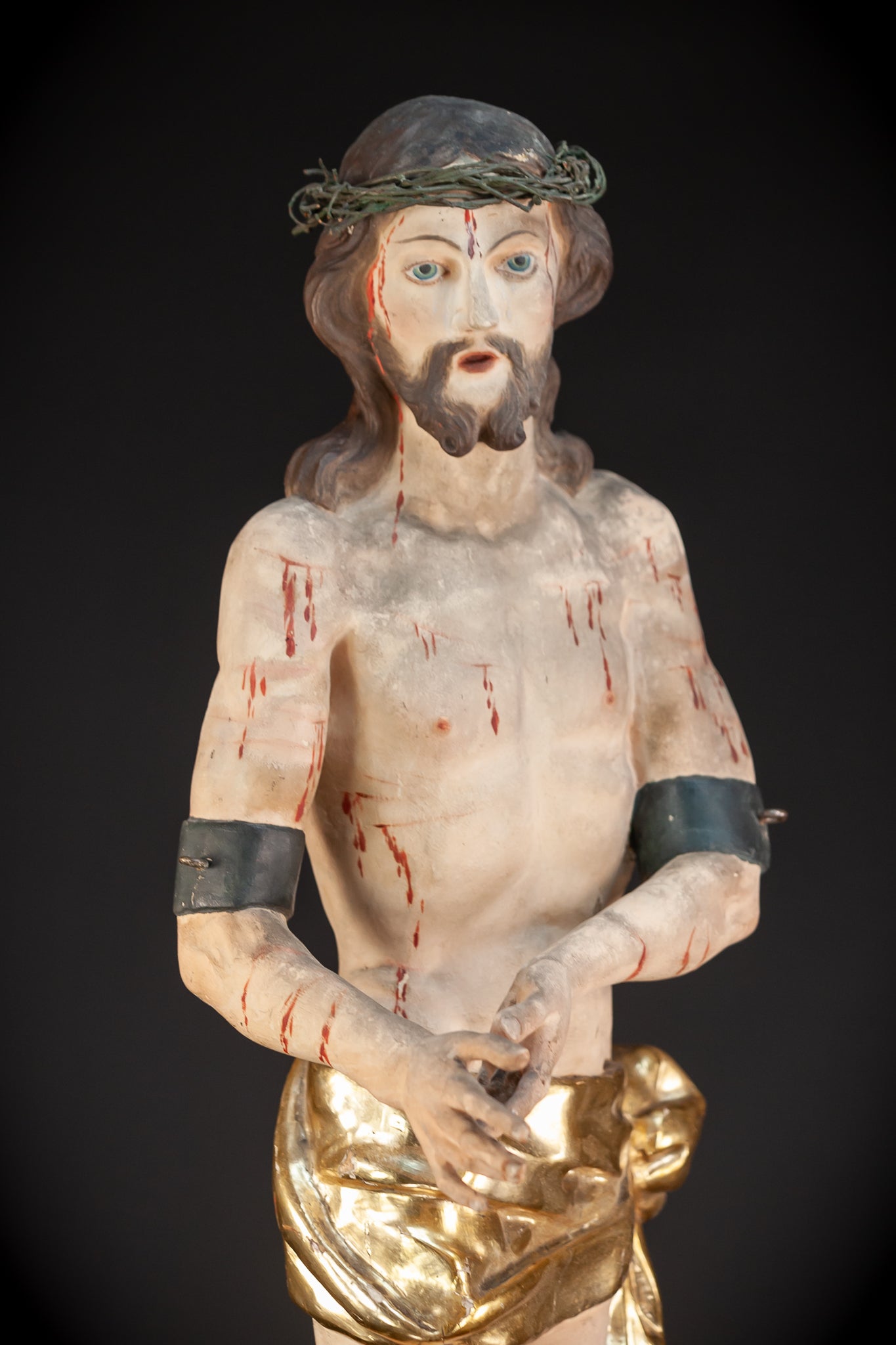 Flagellation of Christ Wooden Sculpture | 1600s / 1700s Antique | 36.6" / 93 cm