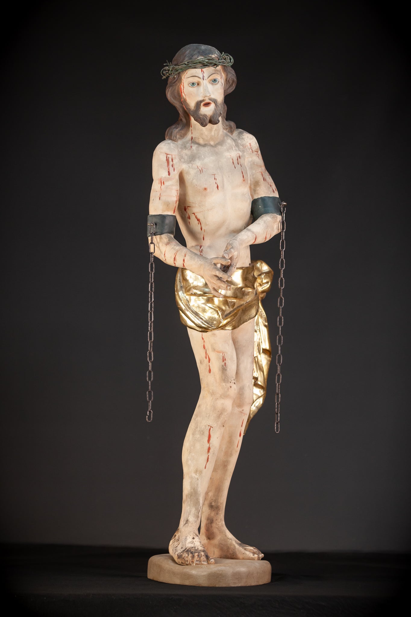 Flagellation of Christ Wooden Sculpture | 1600s / 1700s Antique | 36.6" / 93 cm