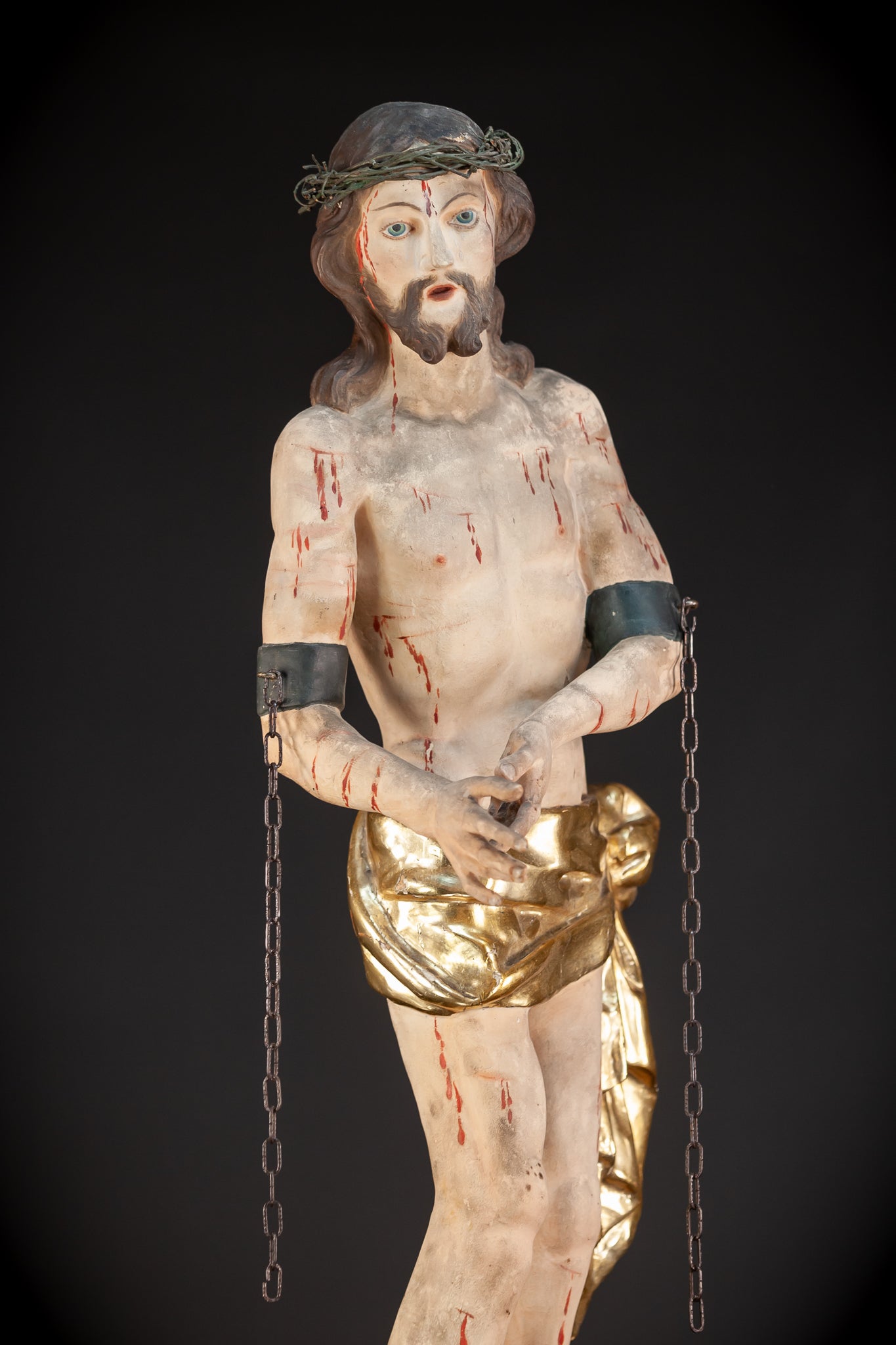 Flagellation of Christ Wooden Sculpture | 1600s / 1700s Antique | 36.6" / 93 cm