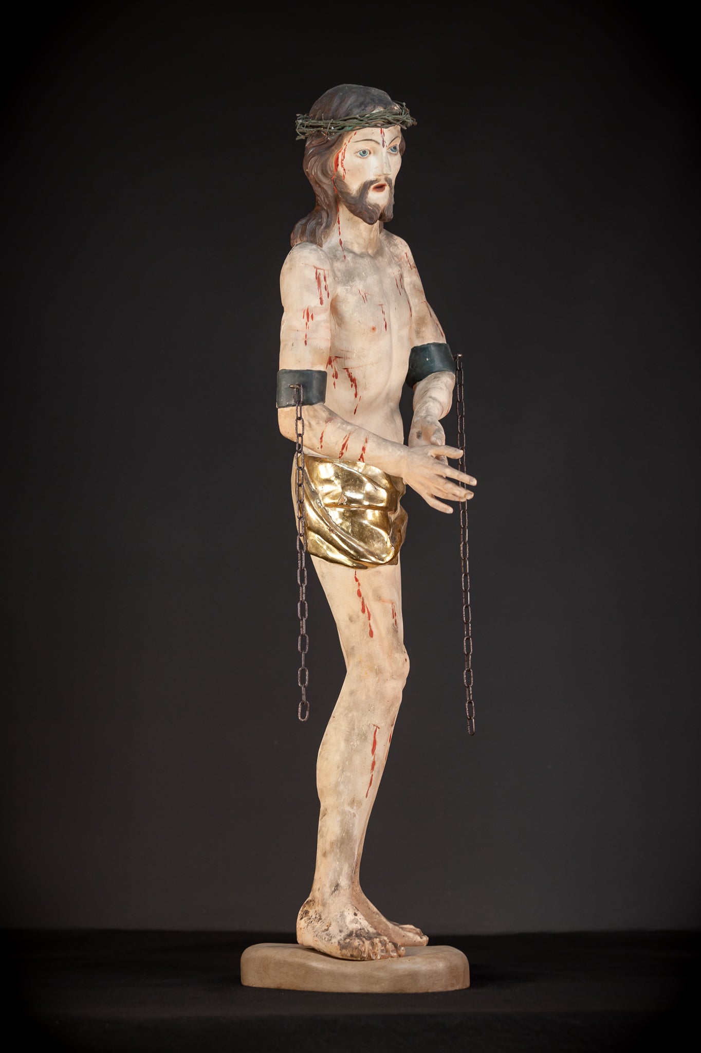 Flagellation of Christ Wooden Sculpture | 1600s / 1700s Antique | 36.6" / 93 cm