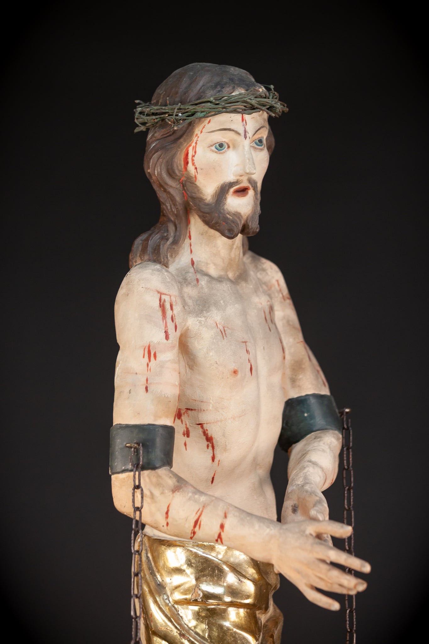 Flagellation of Christ Wooden Sculpture | 1600s / 1700s | 36.6" / 93 cm