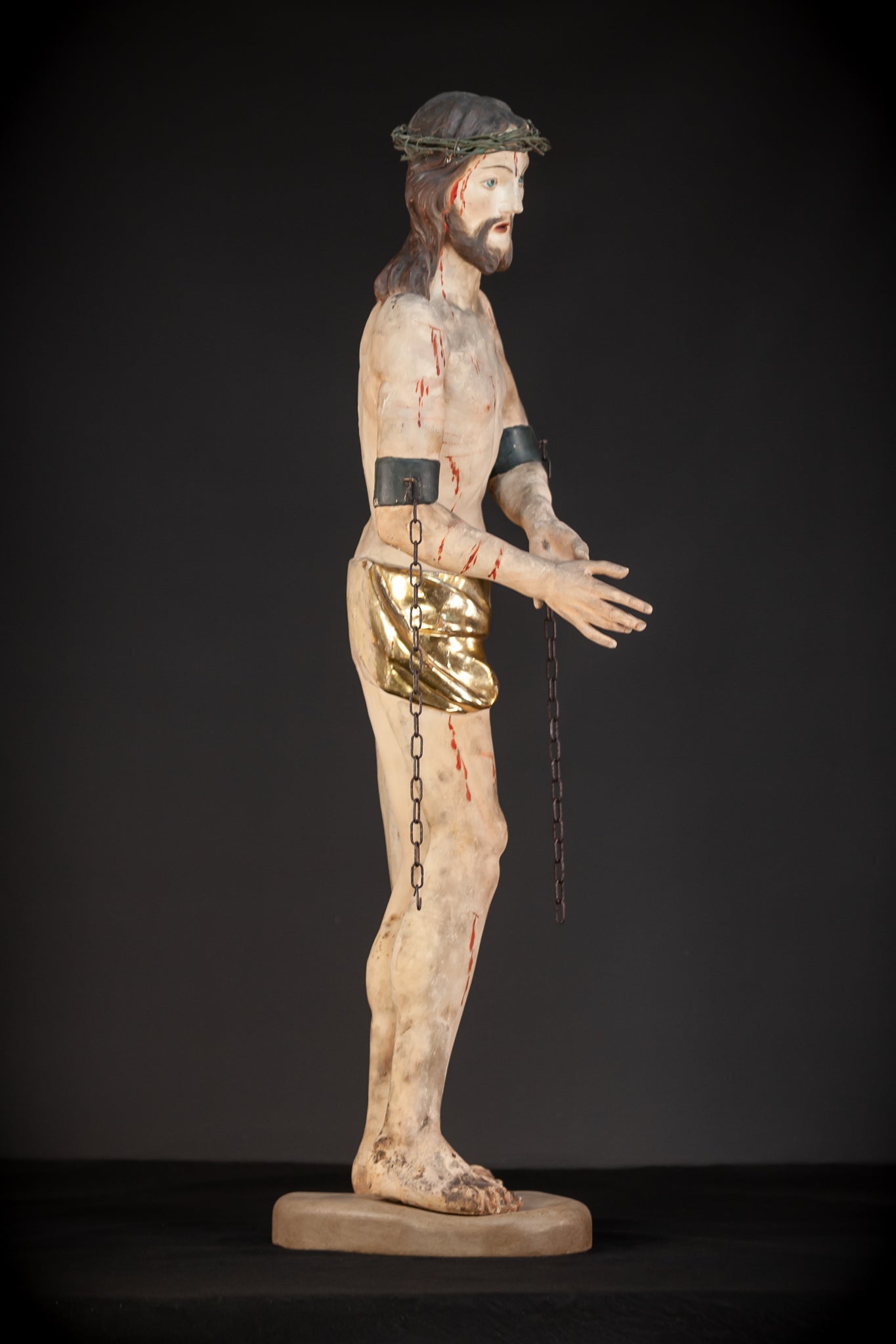 Flagellation of Christ Wooden Sculpture | 1600s / 1700s Antique | 36.6" / 93 cm