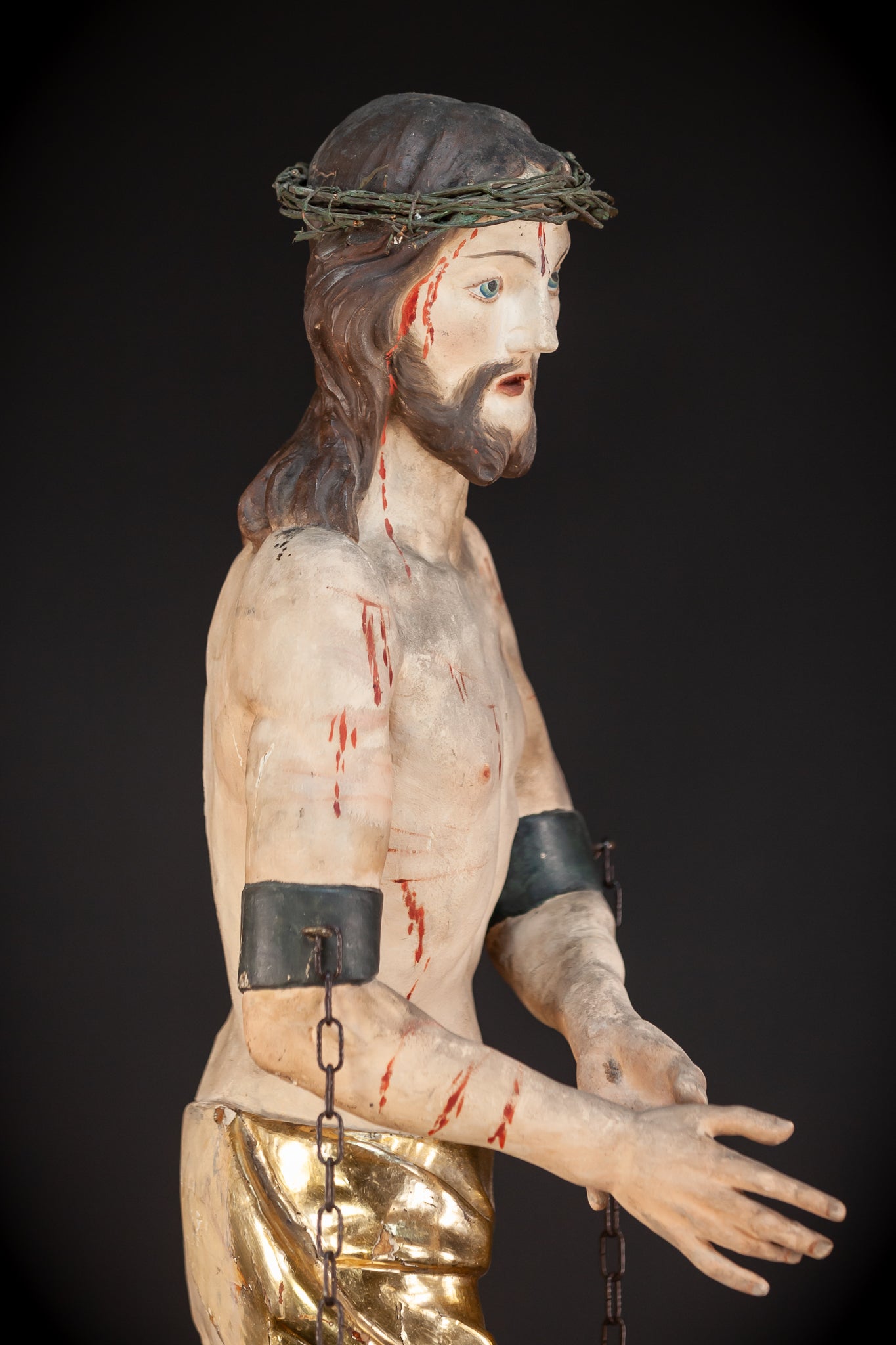 Flagellation of Christ Wooden Sculpture | 1600s / 1700s Antique | 36.6" / 93 cm