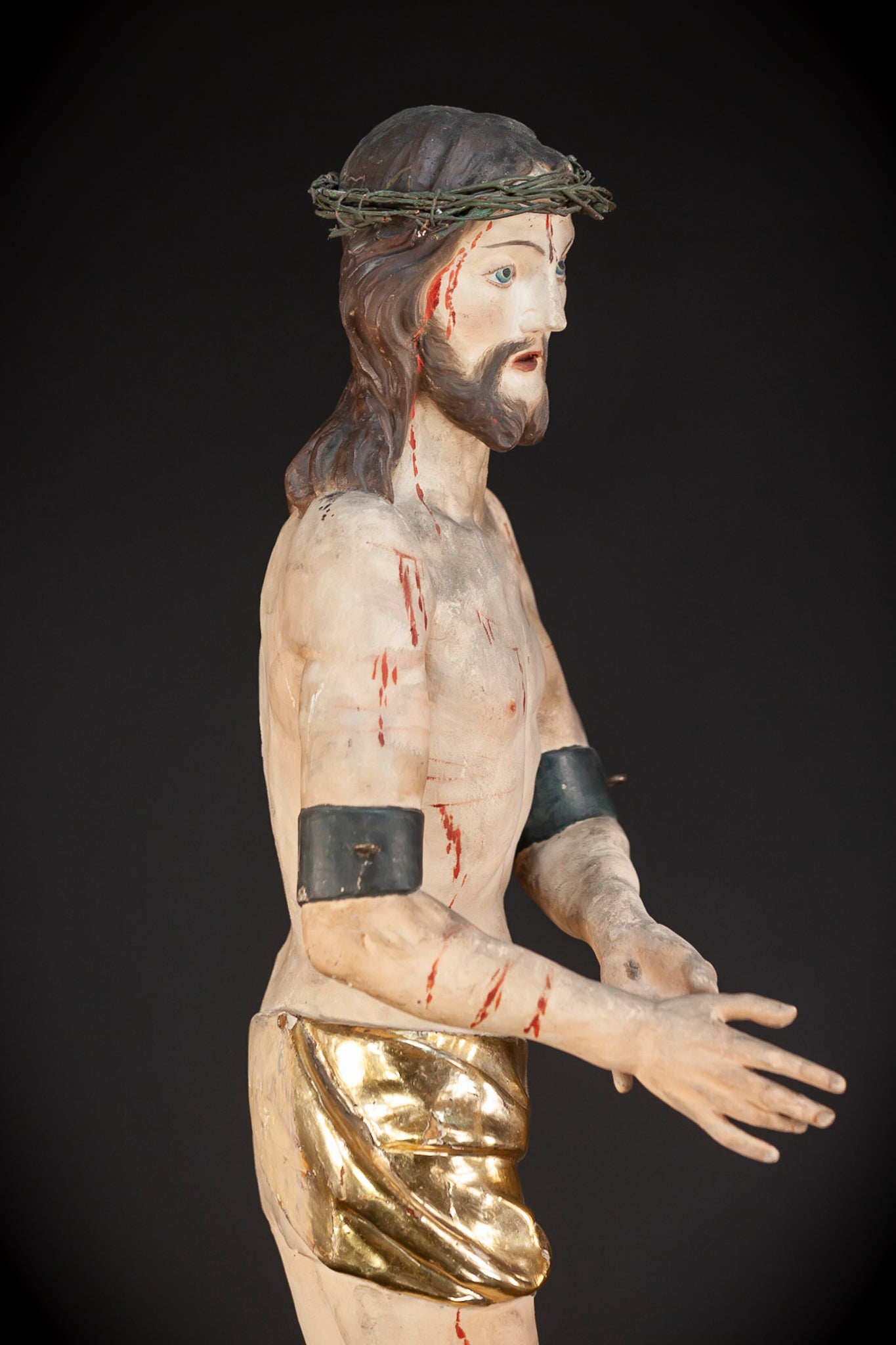 Flagellation of Christ Wooden Sculpture | 1600s / 1700s Antique | 36.6" / 93 cm