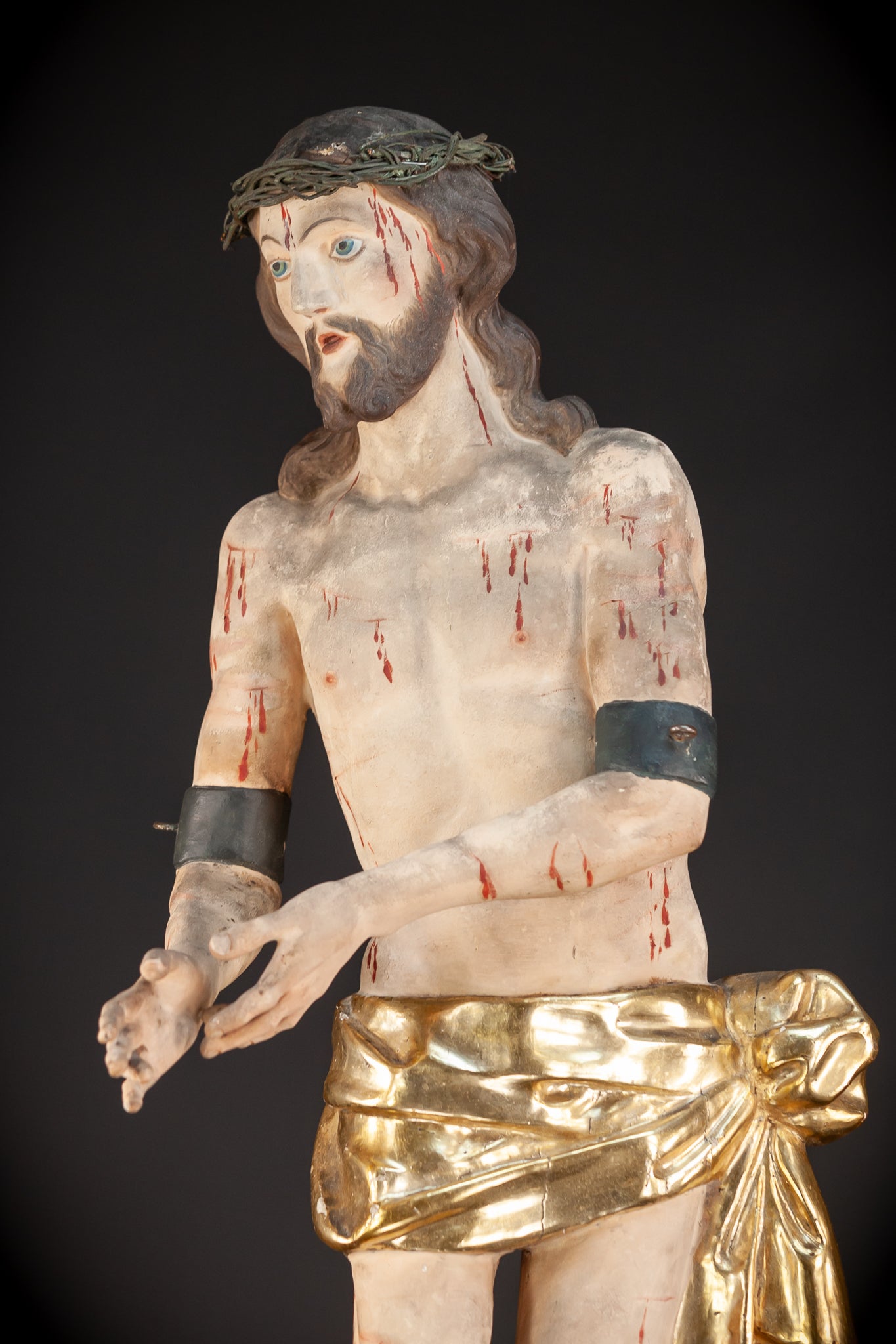 Flagellation of Christ Wooden Sculpture | 1600s / 1700s Antique | 36.6" / 93 cm