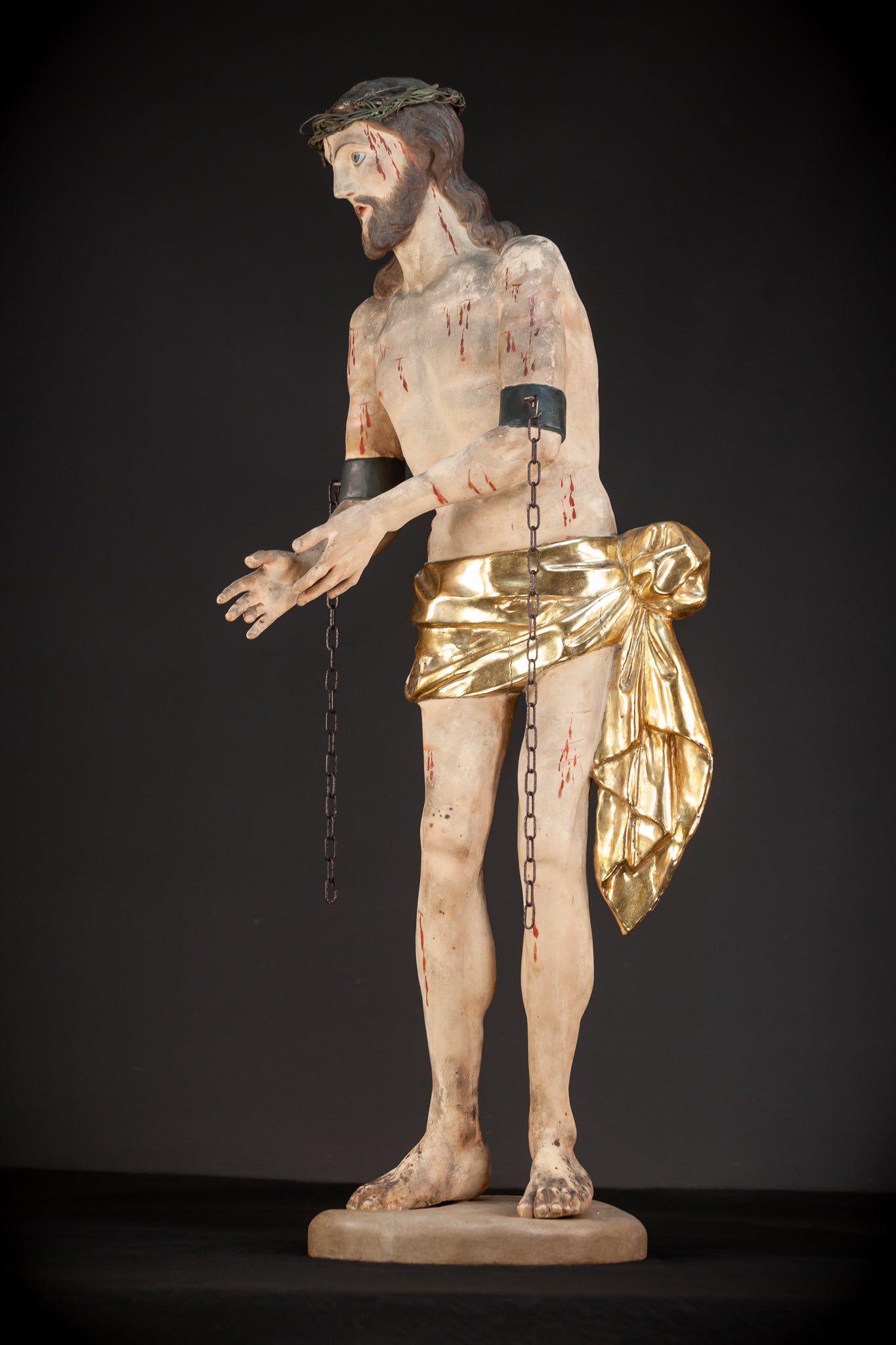 Flagellation of Christ Wooden Sculpture | 1600s / 1700s Antique | 36.6" / 93 cm