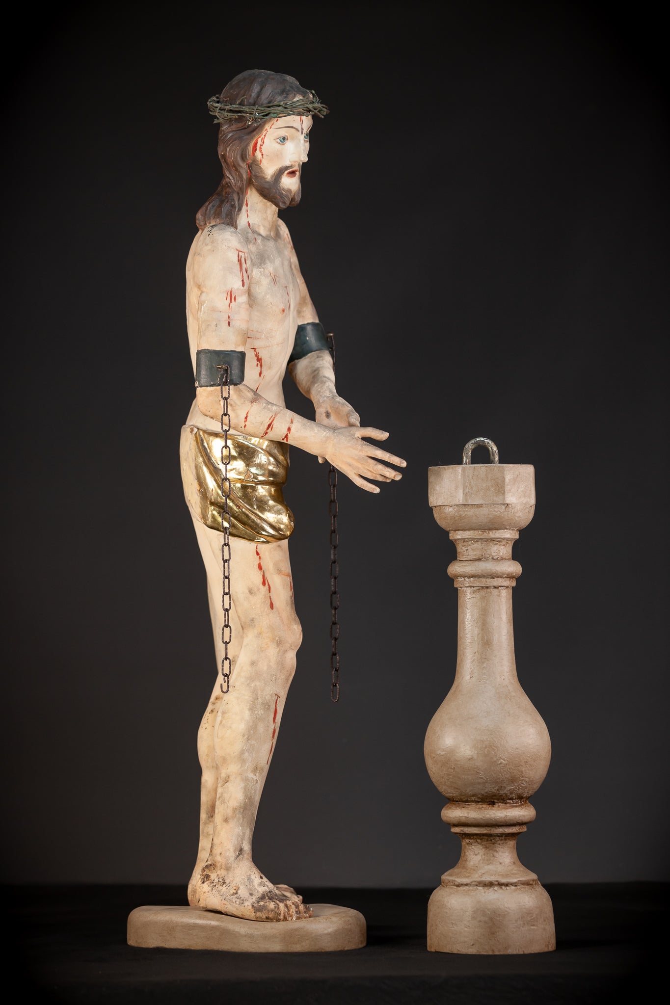 Flagellation of Christ Wooden Sculpture | 1600s / 1700s Antique | 36.6" / 93 cm