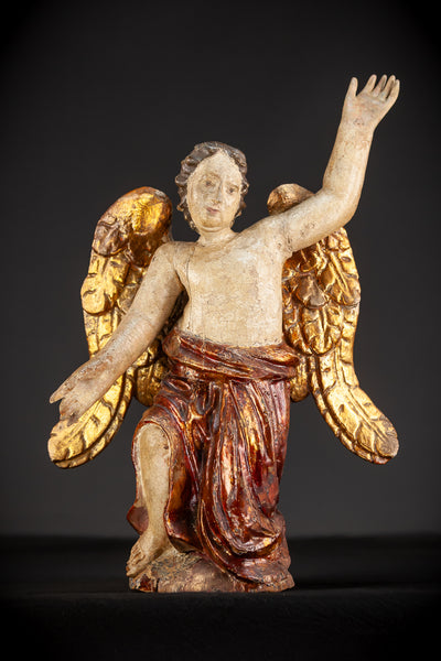 Angel Wooden Statue | 1700s Antique | 20.1" / 51 cm