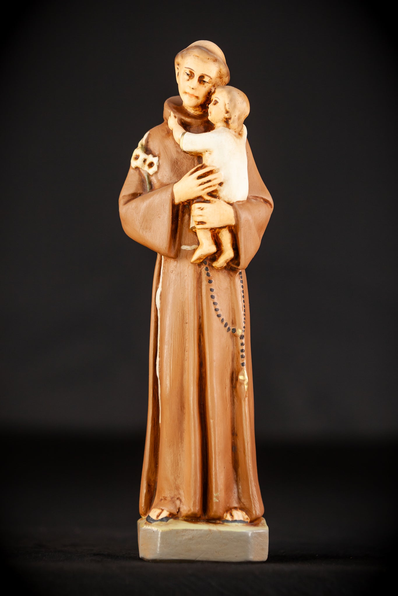 St Anthony Child Jesus Christ Plaster Statue 10.6"