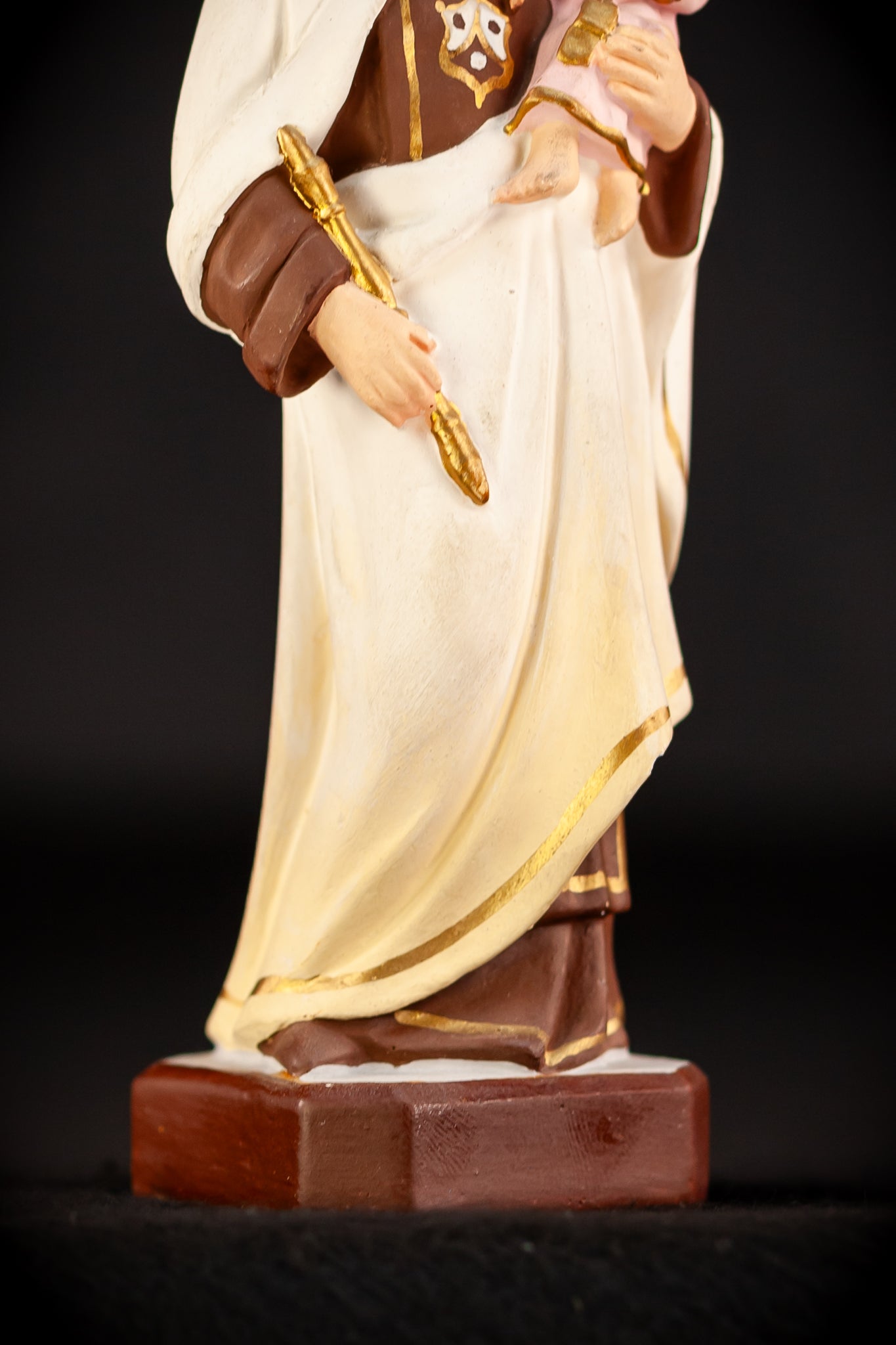 Virgin Mary w Child Jesus Plaster Statue | OLOT 8.1"