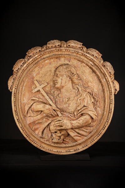 Sait Mary Magdalene Wooden Relief | 1700s |  29.1"
