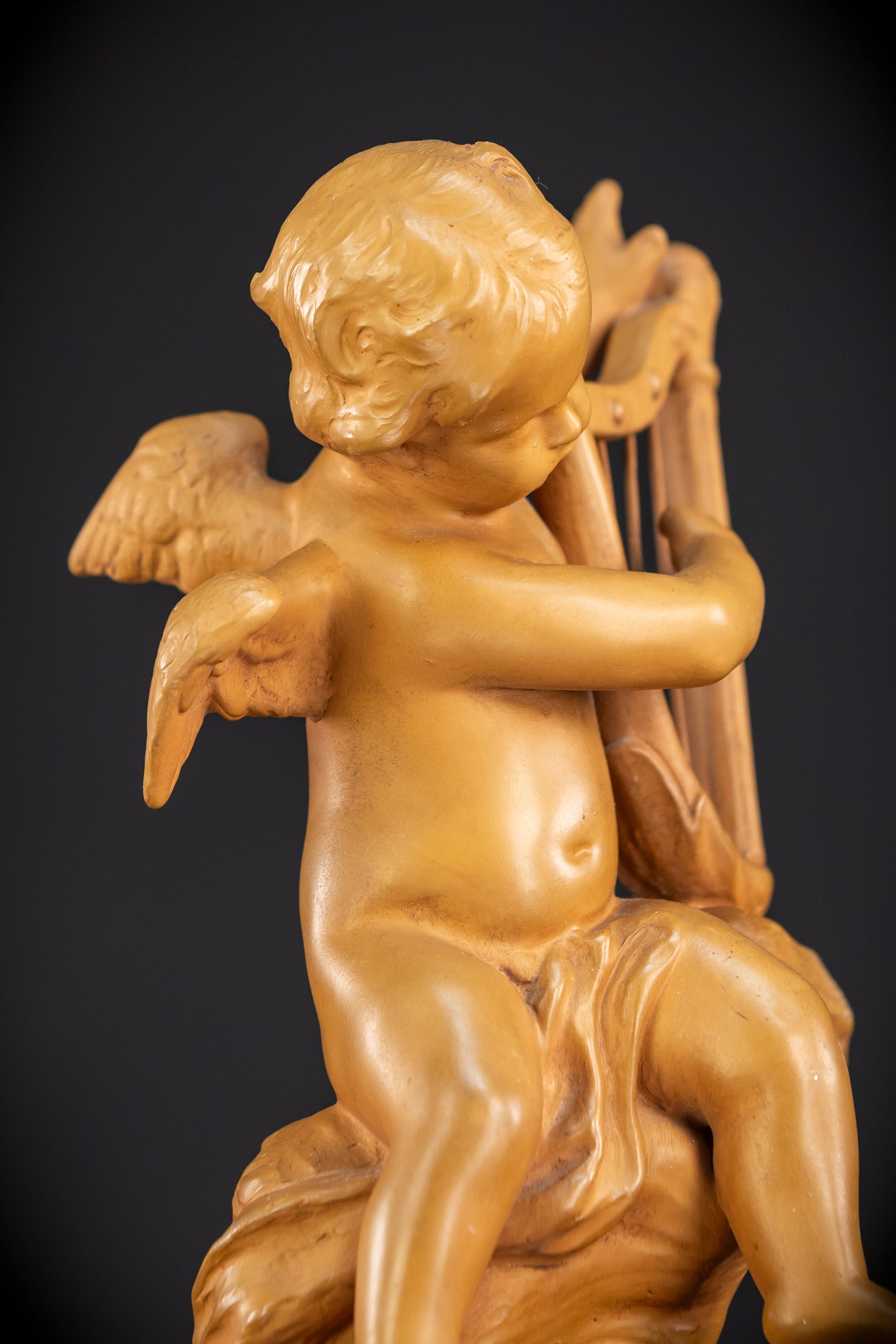 Angel Terracotta Sculpture | Early 1900s Antique | 11.4"/ 29 cm