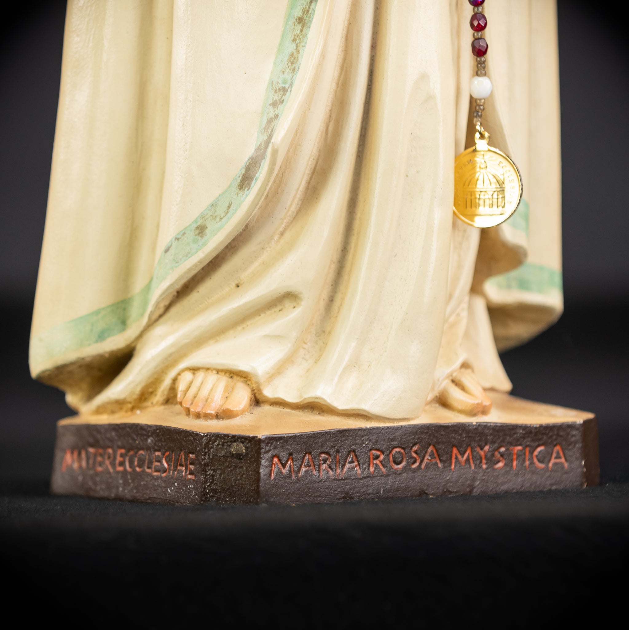 Maria Rosa Mystica Wooden Statue 1987 | 19.3"/ 49 cm
