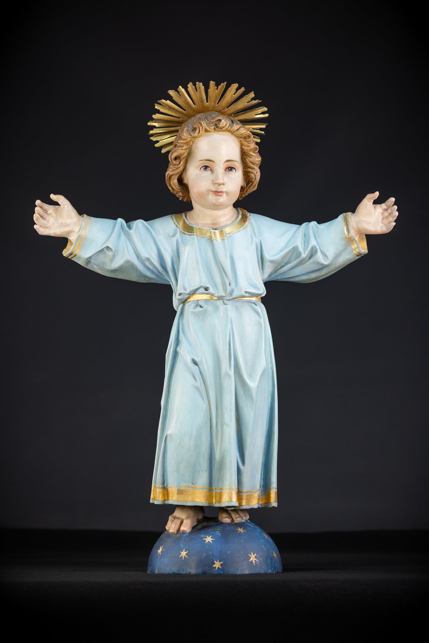 Infant Jesus of Prague Wooden Sculpture | 23.6" / 60 cm