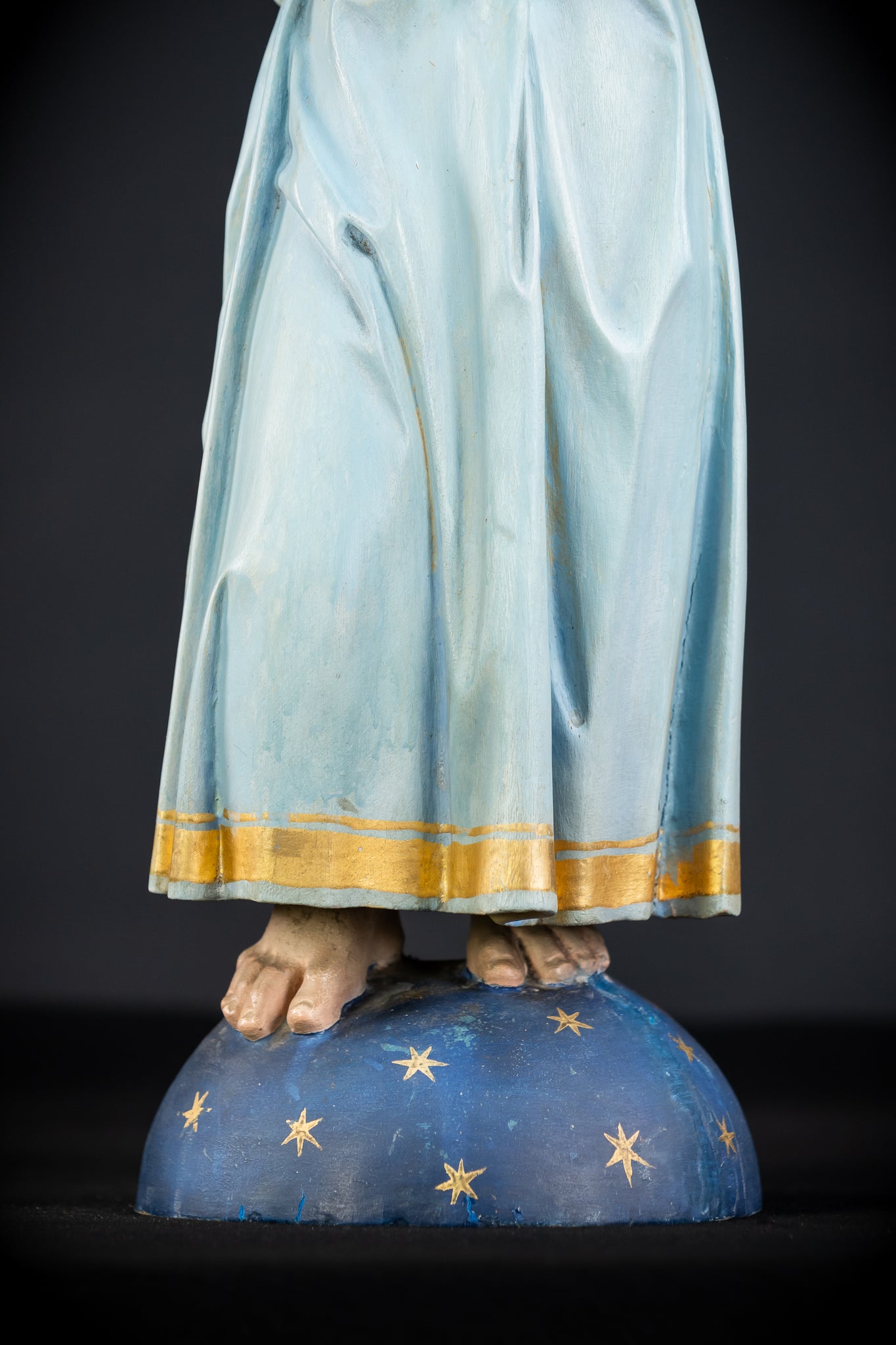 Infant Jesus of Prague Wooden Sculpture | Antique Santo Nino Carving | 23.6" / 60 cm