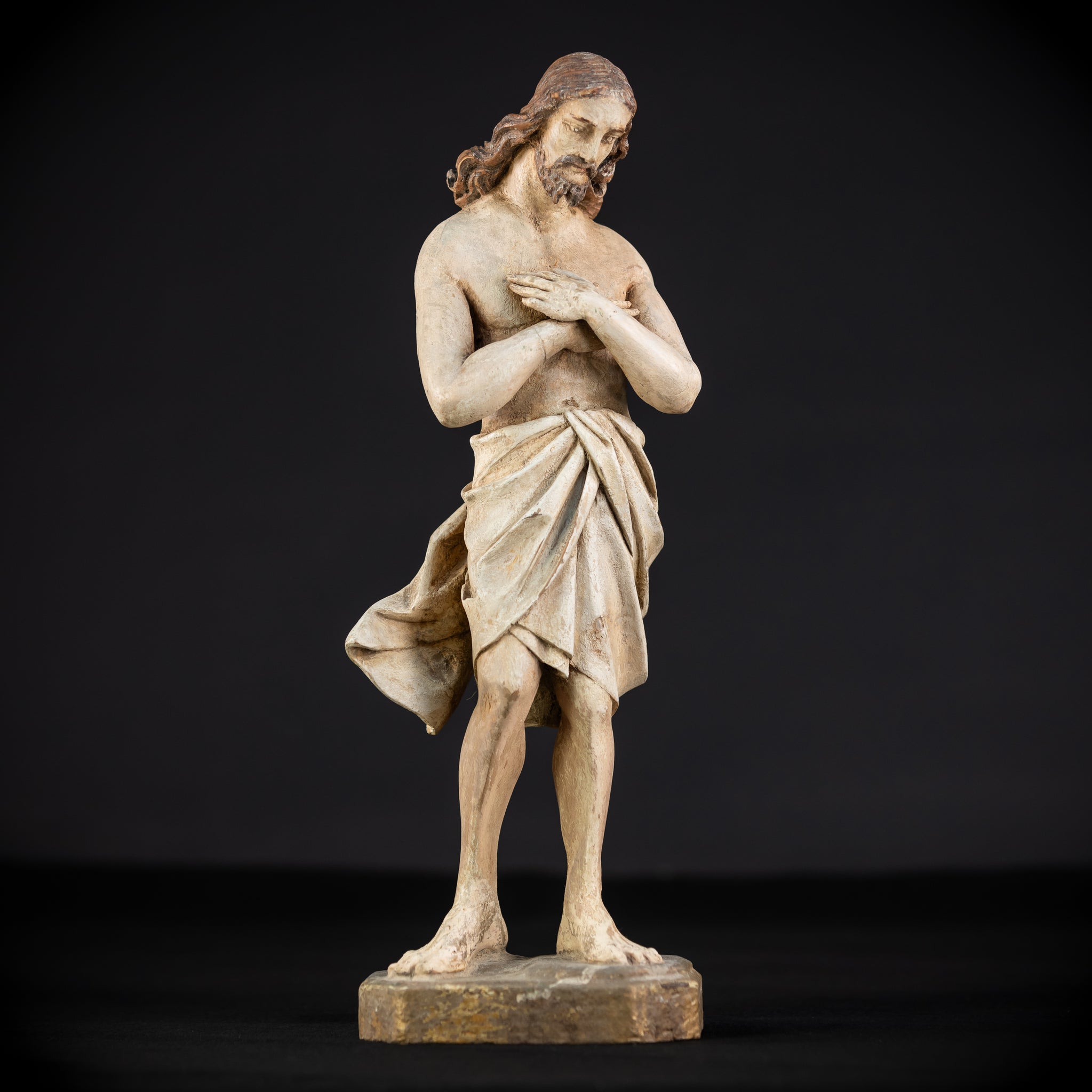 Antique Christ Wood Statue | 1700s Antique | 15.2" / 35.5 cm