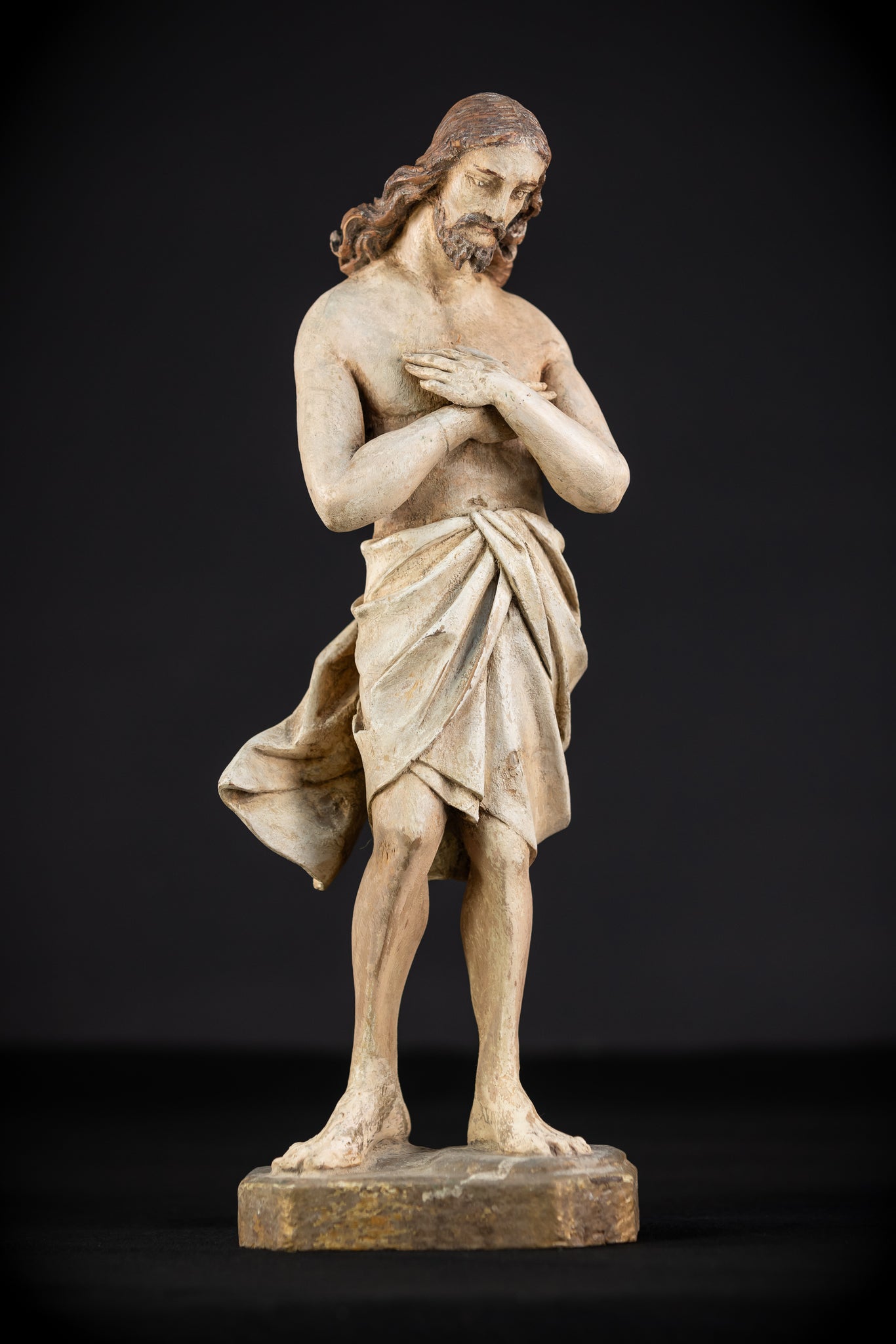 Antique Christ Wood Statue | 1700s | 15.2" / 35.5 cm 