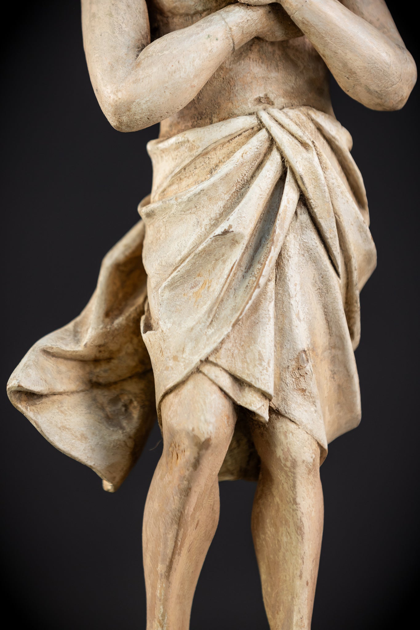 Antique Christ Wood Statue | 1700s Antique | 15.2" / 35.5 cm