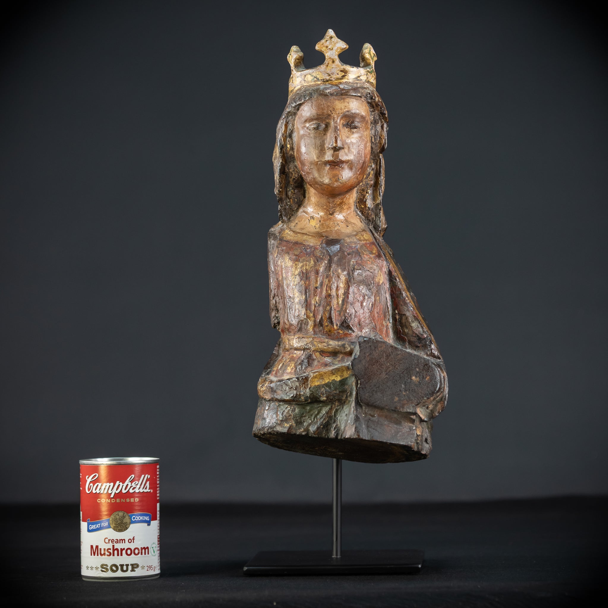 Saint Barbara Wooden Torso Sculpture | 1600s Antique