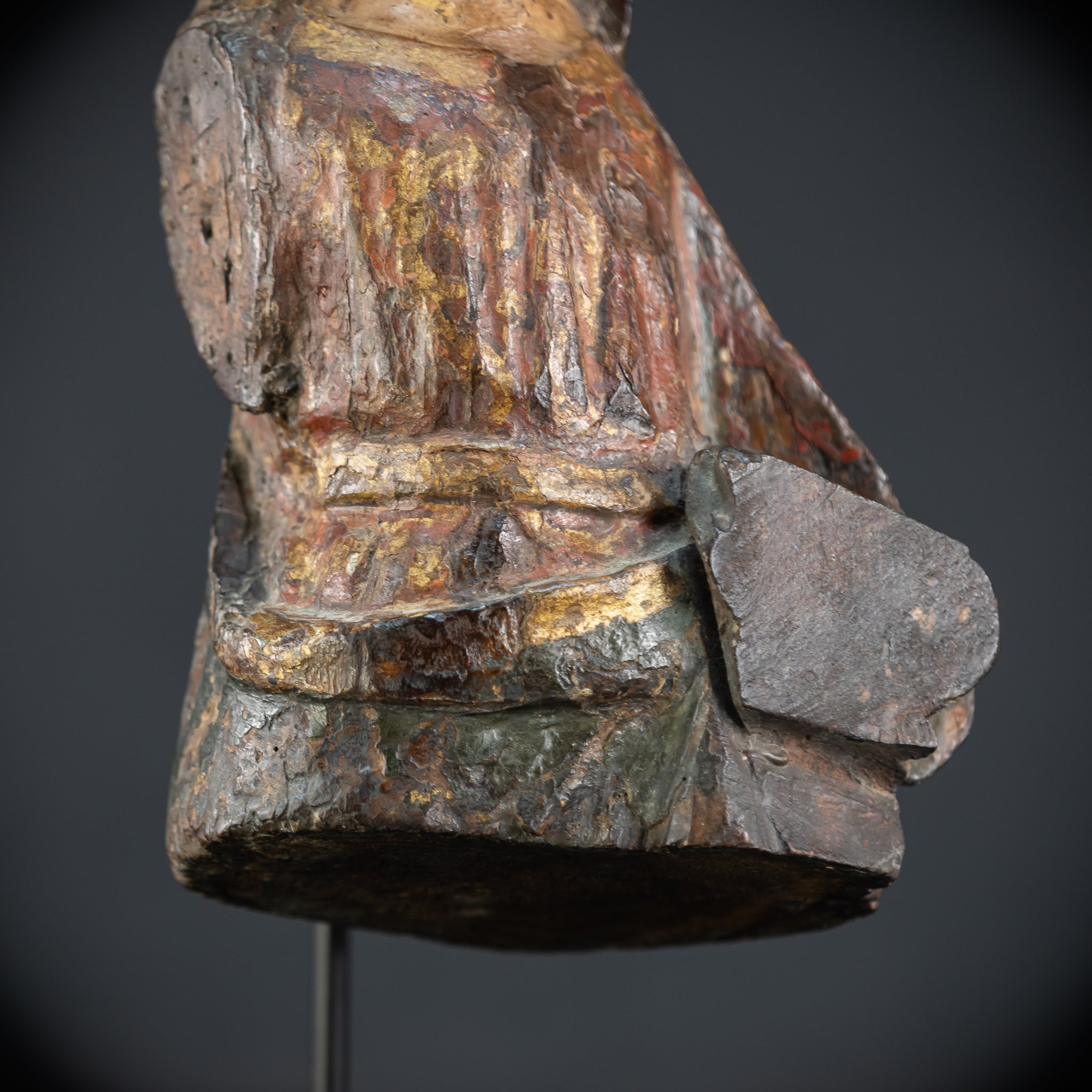 Saint Barbara Wooden Torso Sculpture | 1600s Antique