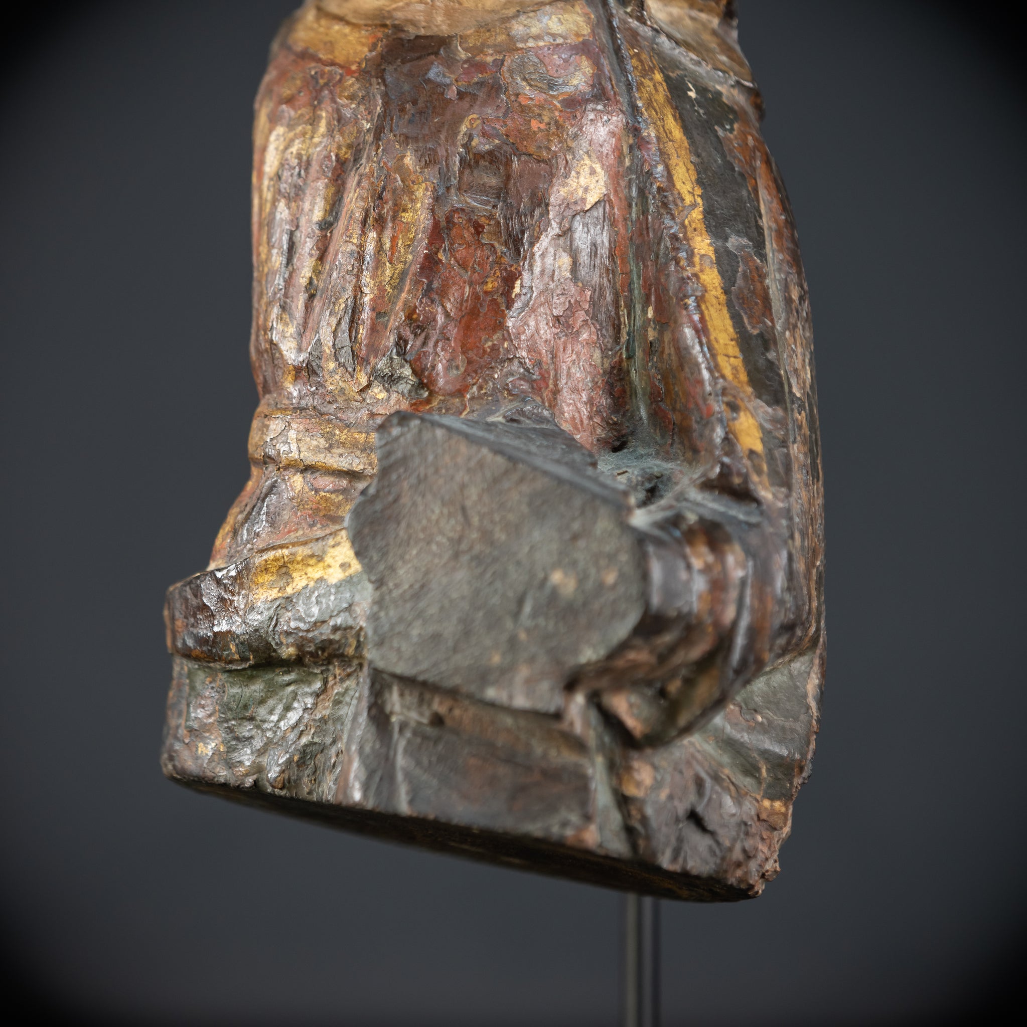 Saint Barbara Wooden Torso Sculpture | 1600s Antique